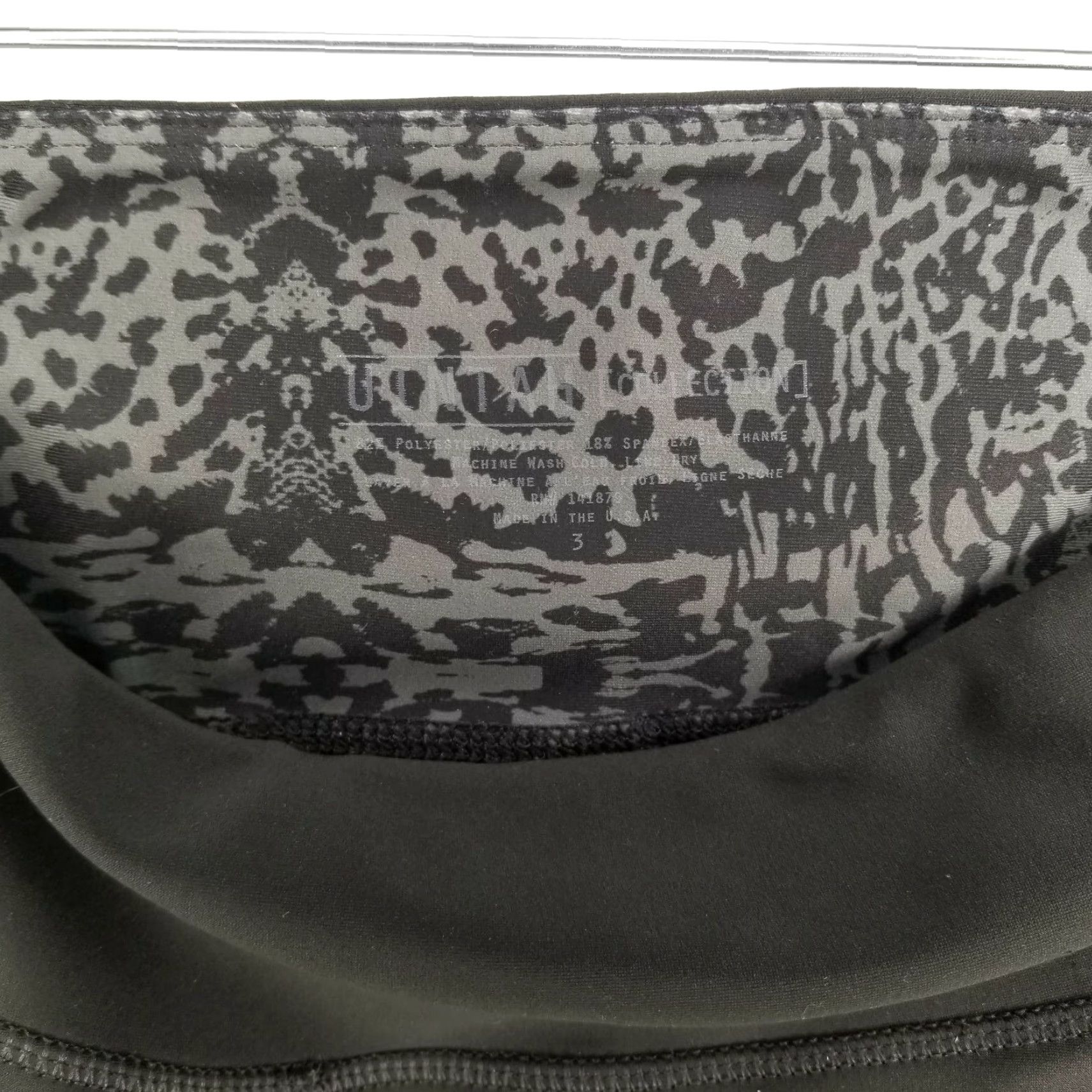 Vintage Uintah Womens Yoga Pants Size 3 Black Cheetah Compression Activewear Size 26" / US 2 / IT 38 - 4 Thumbnail