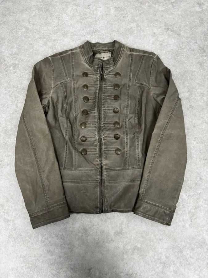 Vintage 2000s Archive Khaki Napoleon Officier Military Jacket Size M / US 6-8 / IT 42-44 - 1 Thumbnail