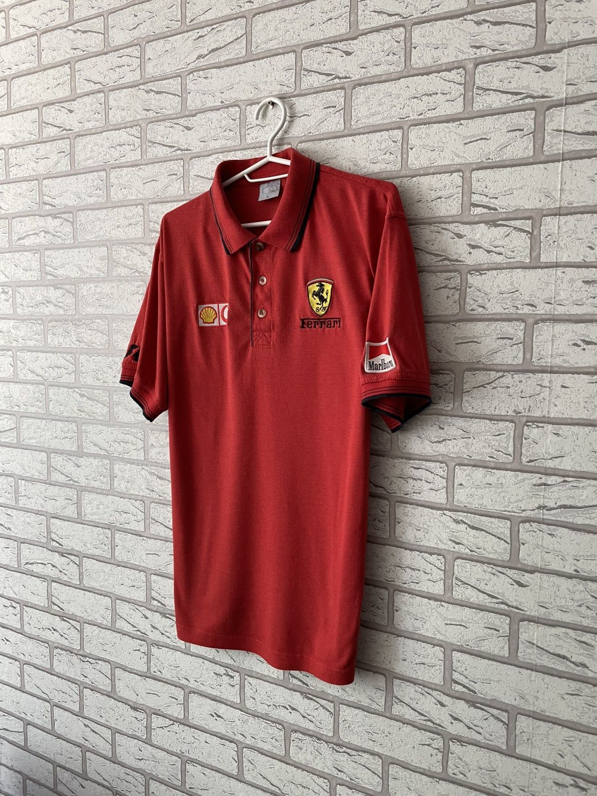 Formula 1 × Vintage Ferrari Racing F1 Formula 1 Marlboro Shell T Shirt Tee Size US L / EU 52-54 / 3 - 2 Thumbnail
