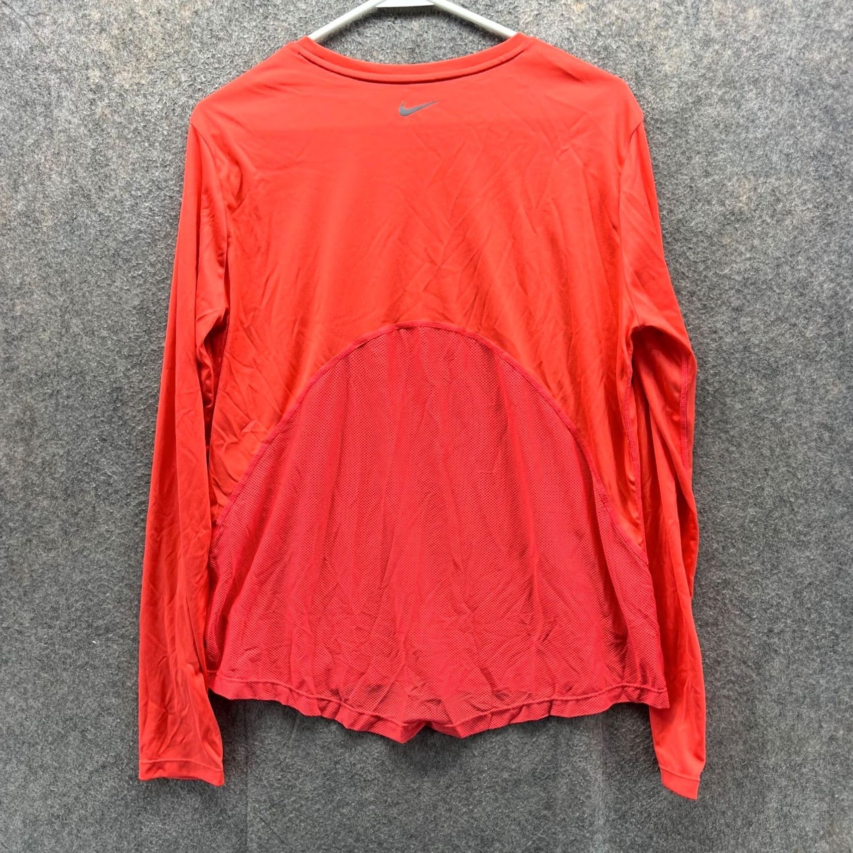 Nike Nike Shirt Women Large Orange Dri-Fit Long Sleeve Athletic Running T‑Shirt Miller Swoosh Size L / US 10 / IT 46 - 2 Thumbnail