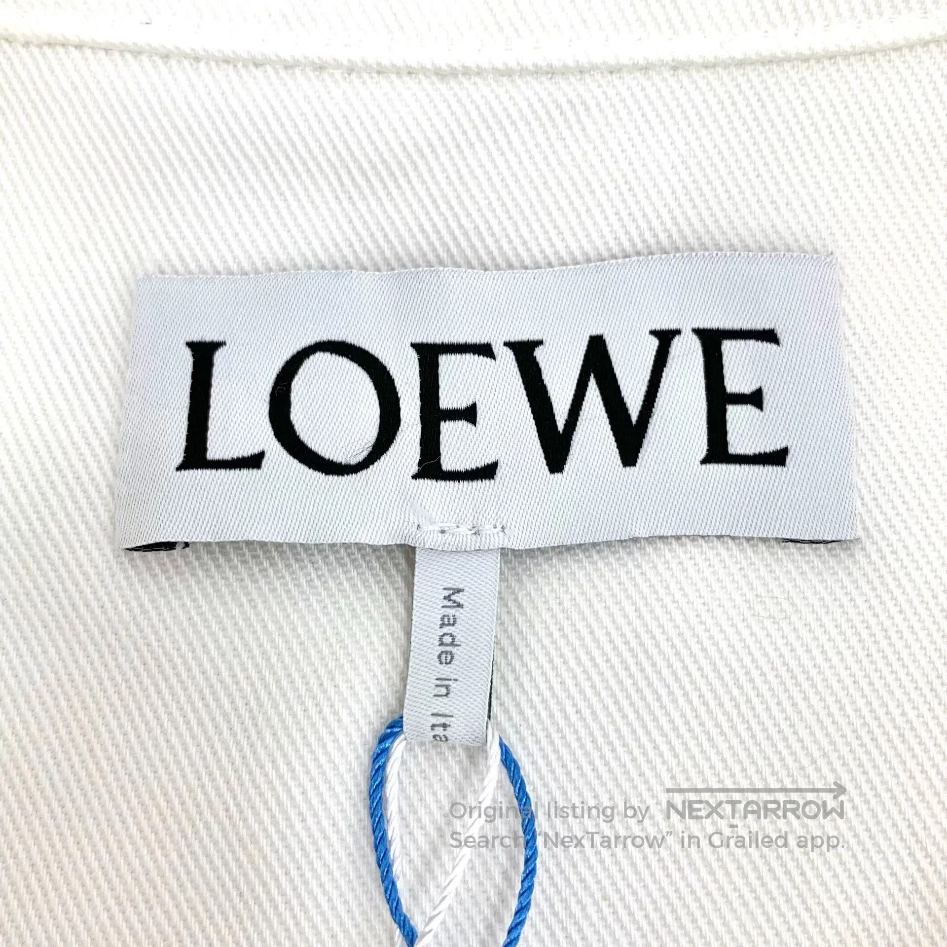 Loewe Loewe White Logo Cotton Shirt. Size XXS / US 00 / IT 34 - 6 Thumbnail
