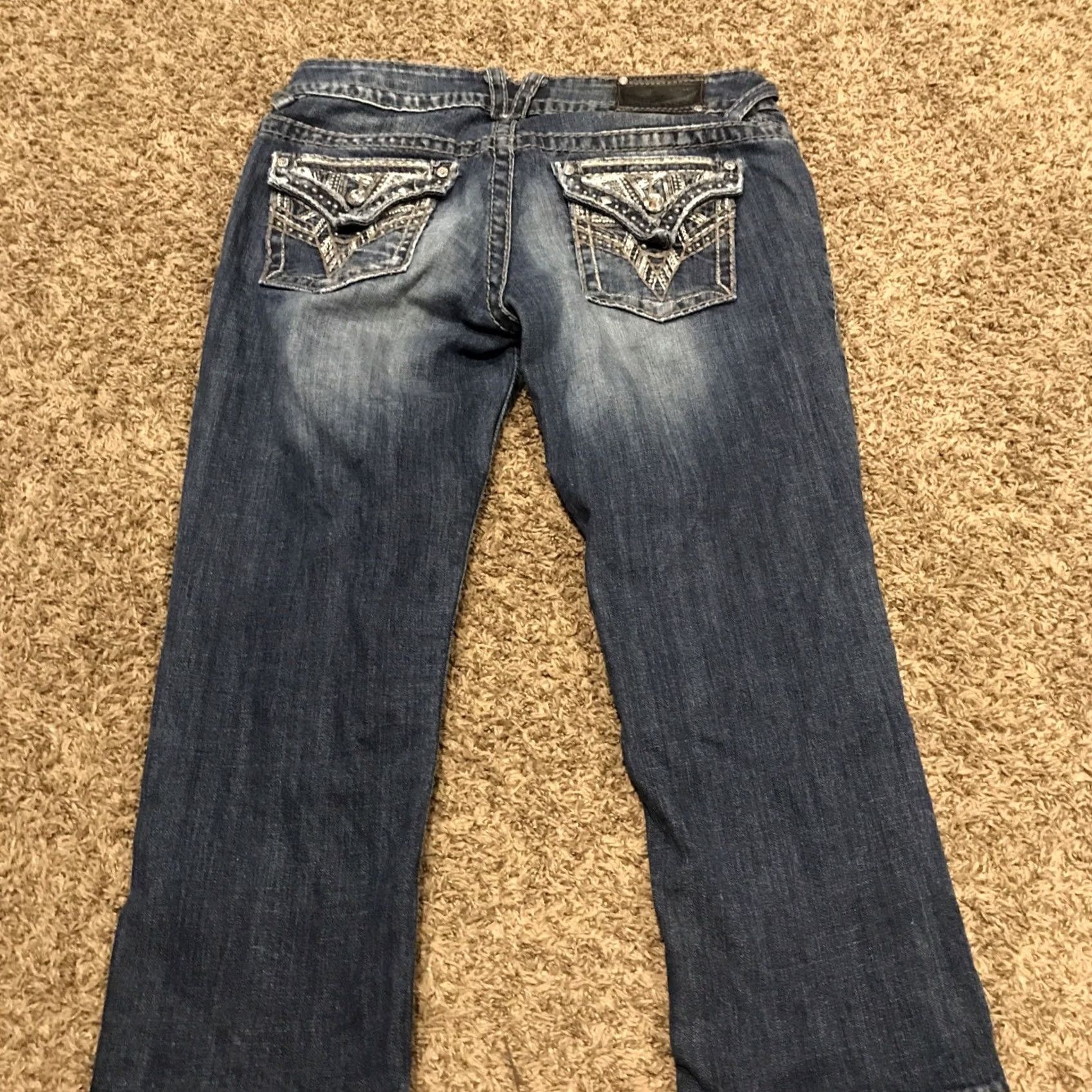 Vintage VIGOSS Womens Capri Jeans Denim Cotton Blue 7/8 Capris Regular Rise 32in Waist Inseam 22in Button Pockets Capris Size 28" / US 6 / IT 42 - 7 Thumbnail