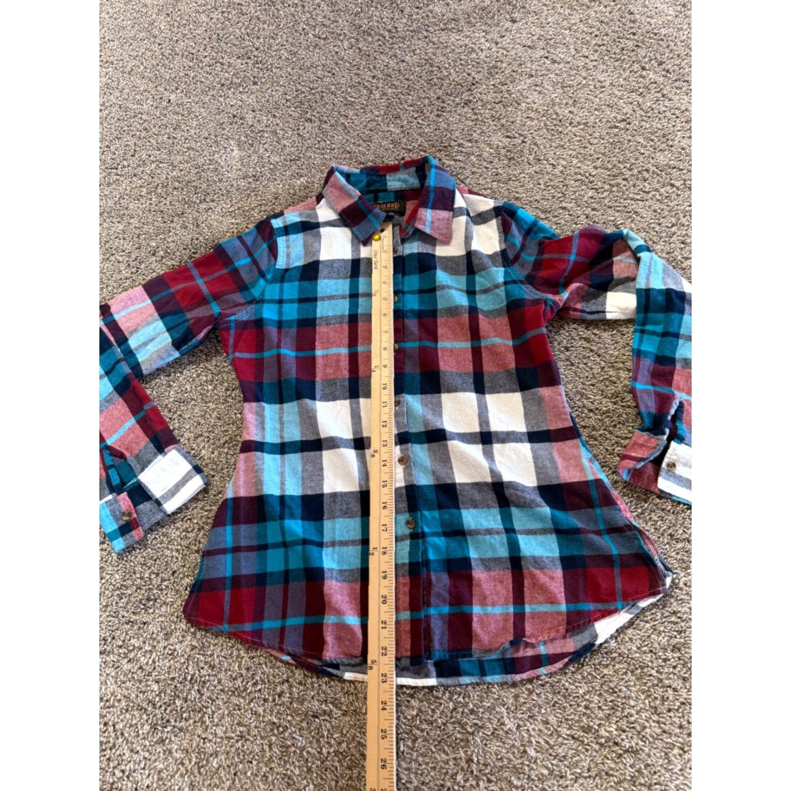 Vintage Shyanne Women's Shirt Small Plaid Red White Blue Long Sleeve Western Button-Up Collared Size S / US 4 / IT 40 - 4 Thumbnail