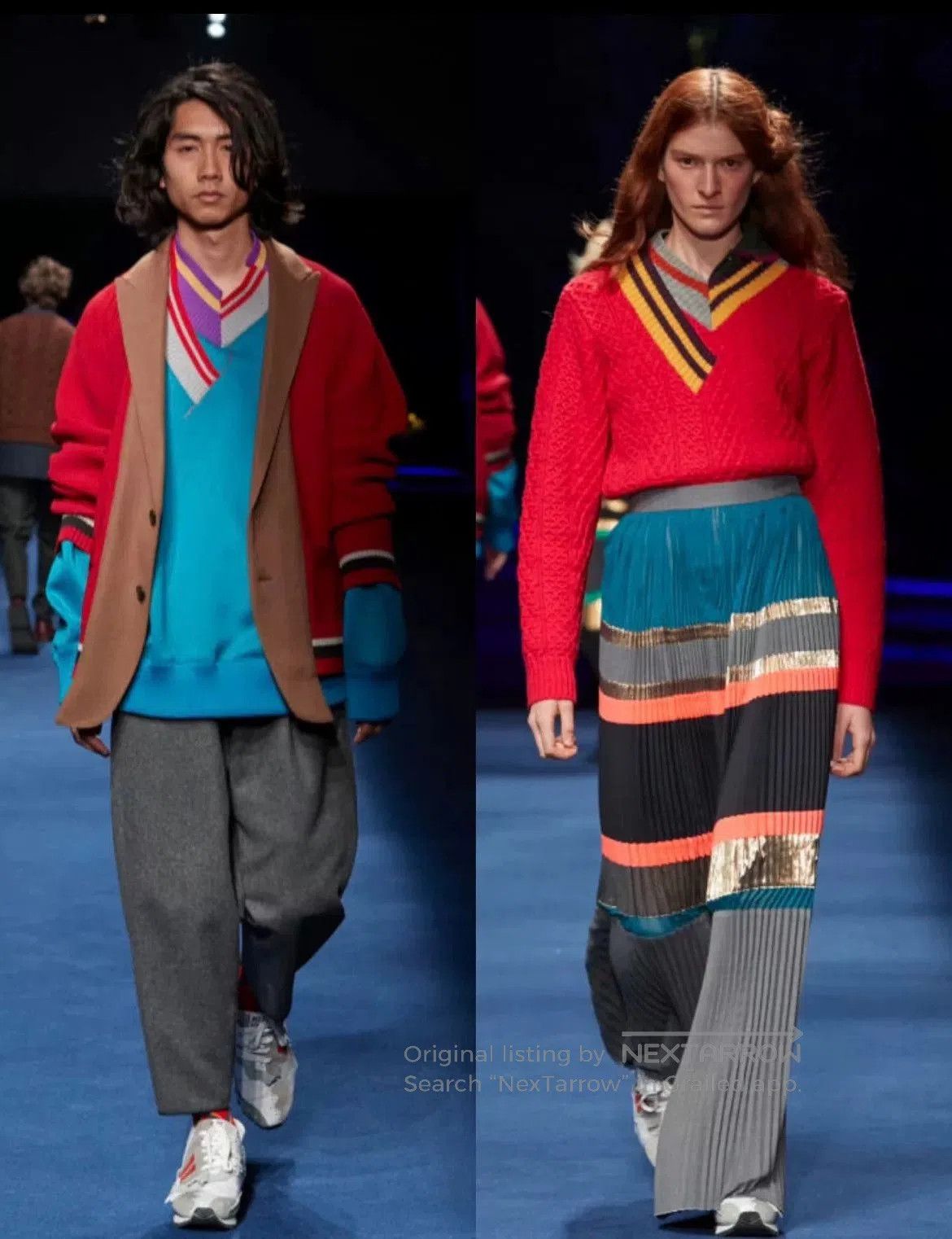 Sacai Kolor Irregular Knit Collar Space Cotton Sweatshirt. Size US M / EU 48-50 / 2 - 6 Thumbnail