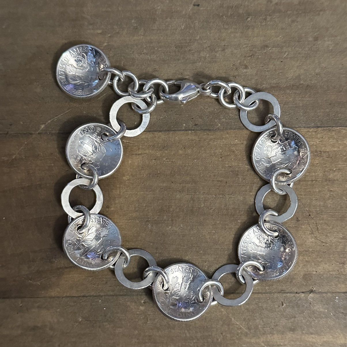 Other 1957 domed dime chain bracelet Size ONE SIZE - 5 Thumbnail