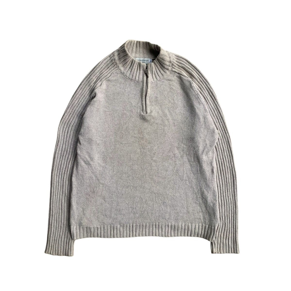 Yves Saint Laurent Yves Saint Laurent pour Homme Half-Zip Knit Sweater Size US M / EU 48-50 / 2 - 1 Thumbnail