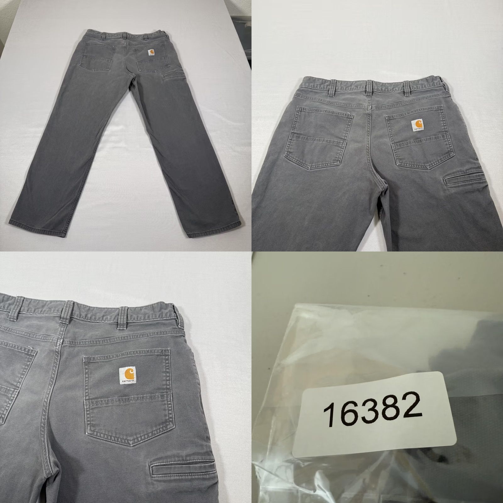 Carhartt Carhartt Rugged Flex Pants Mens 36x30 Gray Canvas Carpenter Relaxed Fit 5-Pocket Work Pant Straight Leg Denim/Workwear Shirt Not Included Size US 36 / EU 52 - 9 Thumbnail