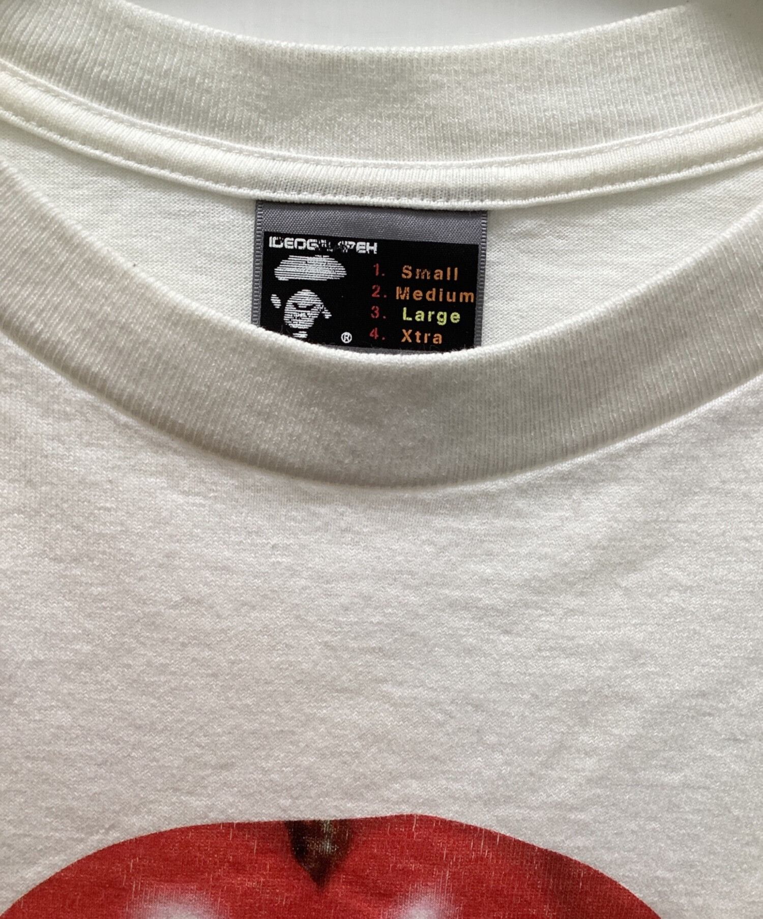 Bape A BATHING APE 90s Vegetable Monkey Print T-Shirt White L Size US L / EU 52-54 / 3 - 3 Thumbnail
