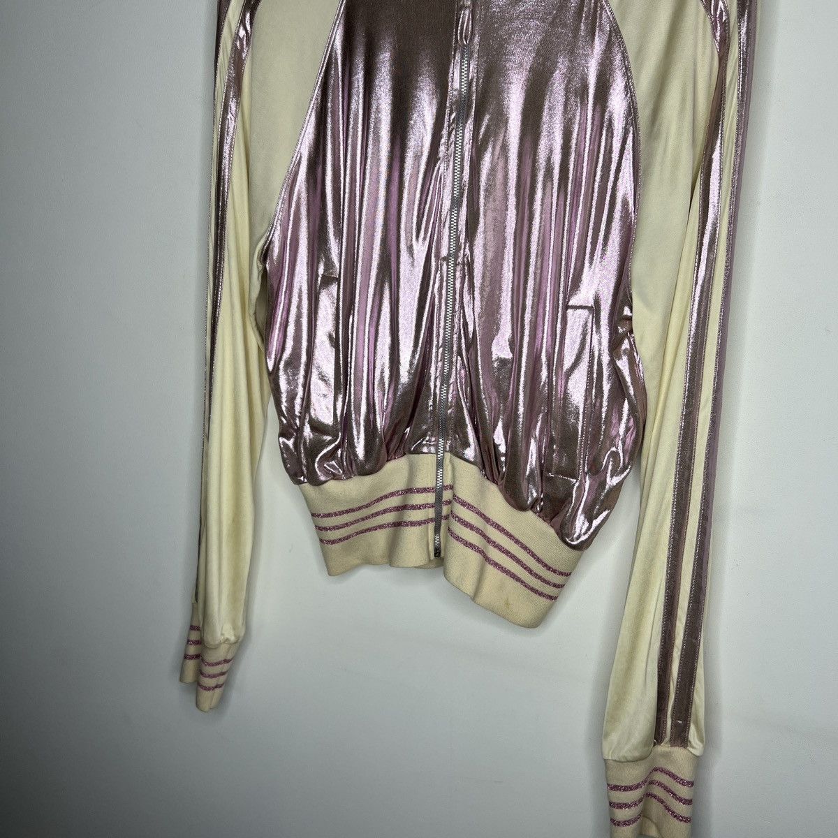 Jean Paul Gaultier Jean Paul Gaultier Pink Glitter Shiny Bomber Jacket Y2K Size M / US 6-8 / IT 42-44 - 5 Thumbnail