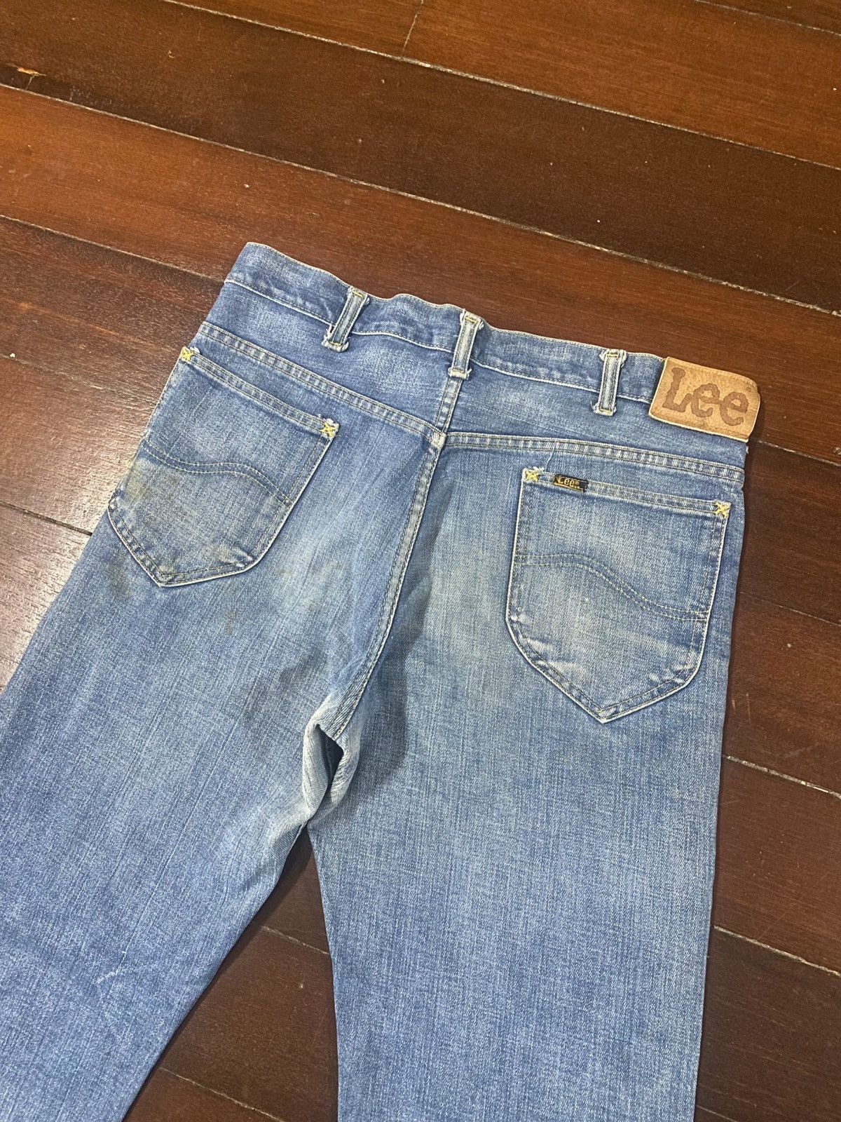 Lee Vintage 60s 70s talon 42 LEE mud wash dirty wash flare Jean Size US 34 / EU 50 - 13 Thumbnail