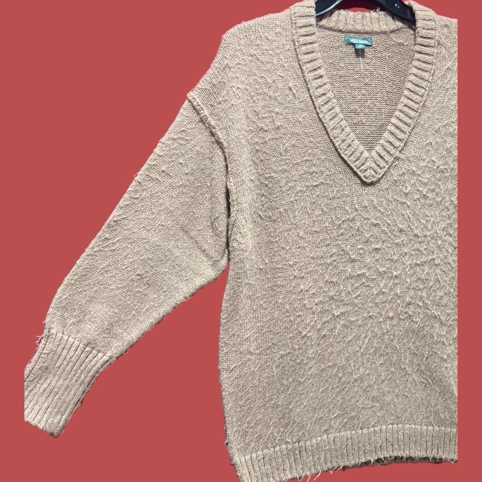 Other Wild Fable - Women's Long Sleeve V-Neck Sweater - Brown - XX Size XXS / US 00 / IT 34 - 10 Thumbnail