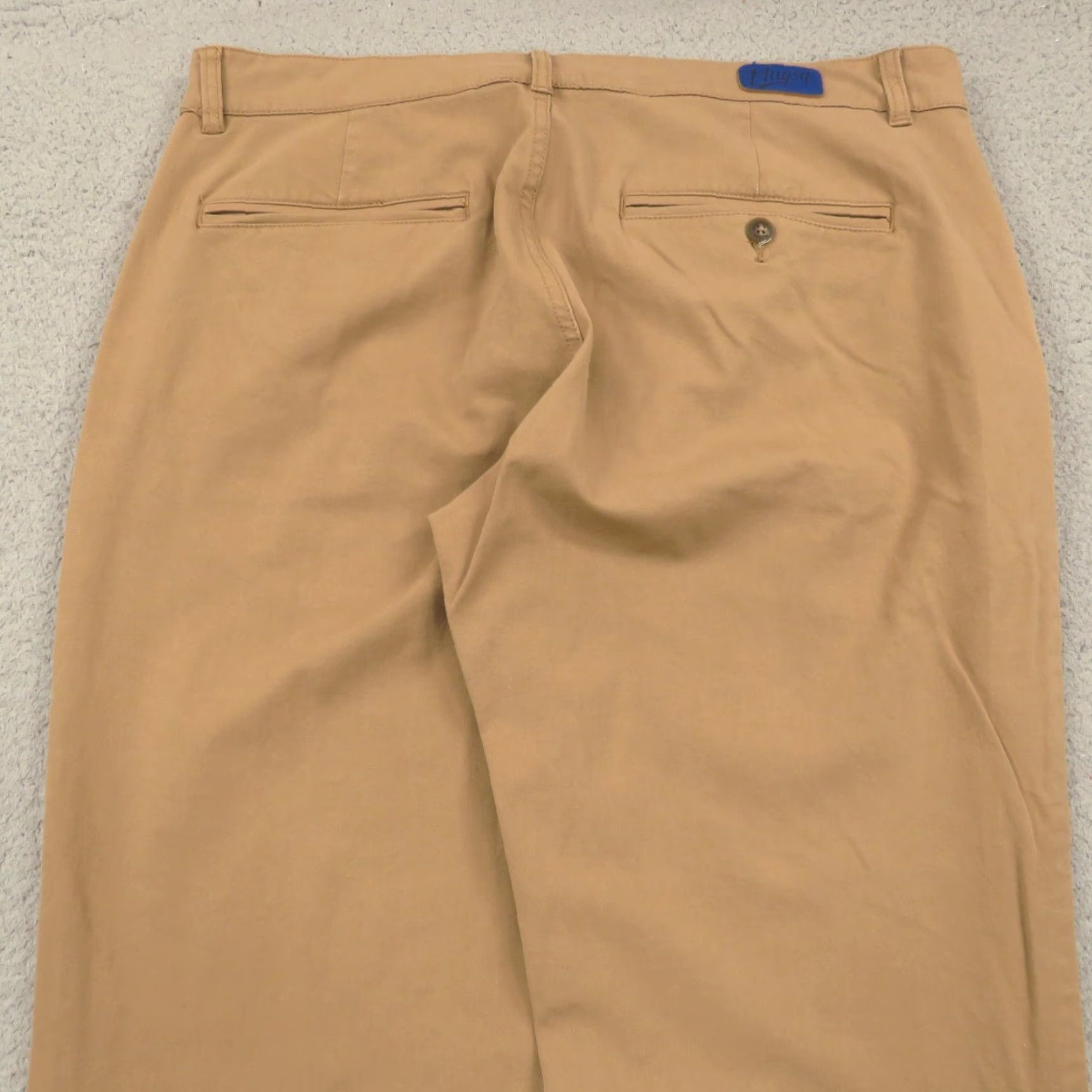 Vintage Mugsy Pants Mens 38x36 Belmonts Slim Straight Khaki 5 Pocket Chinos Flex Office Size US 38 / EU 54 - 3 Thumbnail