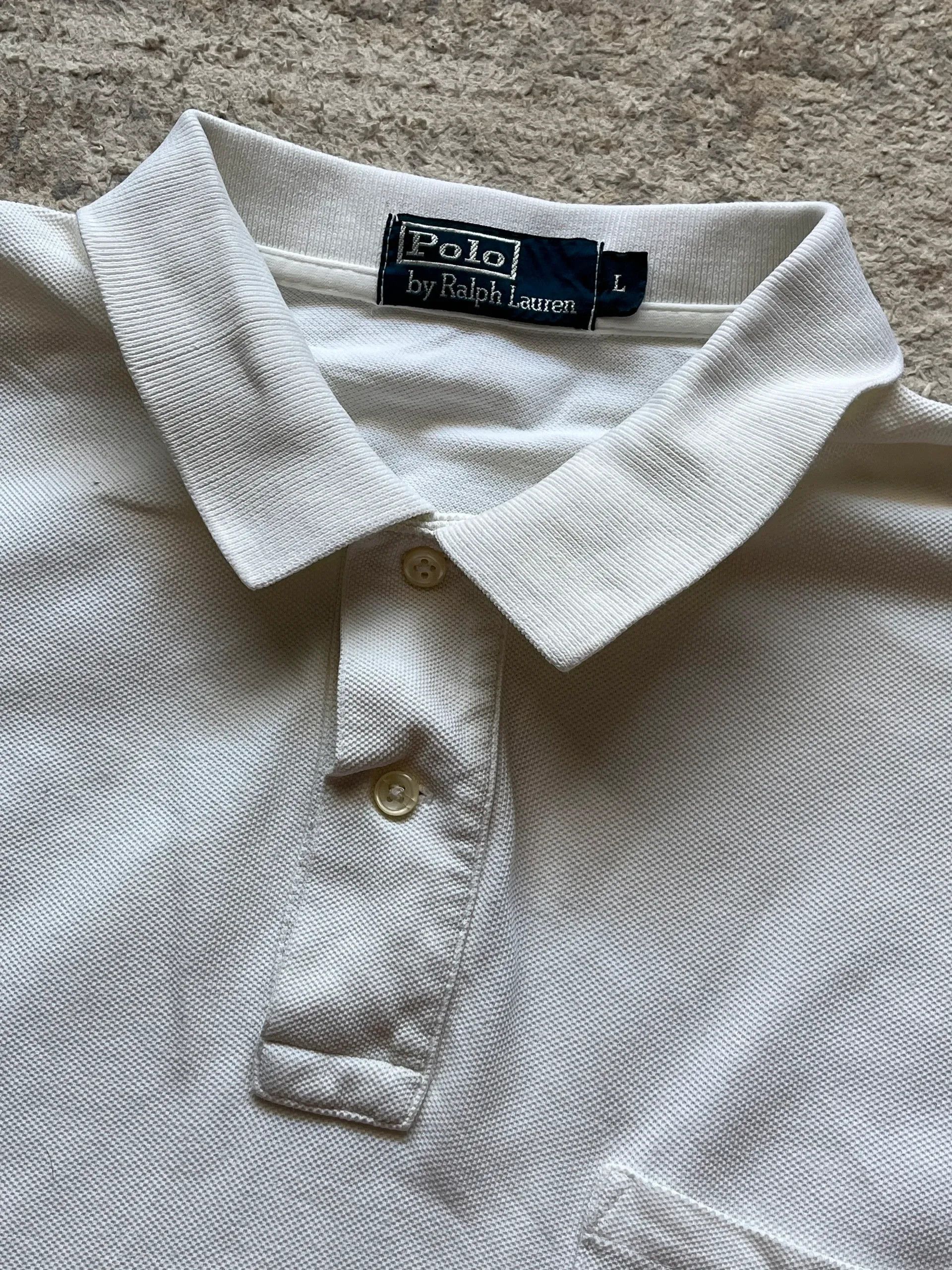 Polo Ralph Lauren Polo Ralph Lauren Small Pony Polo Pocket Shirt White Sz L Size US L / EU 52-54 / 3 - 3 Thumbnail