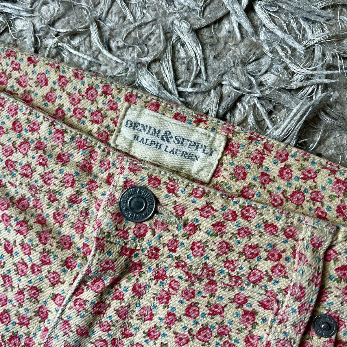 Denim & Supply Ralph Lauren Ralph Lauren Floral Pants Pink Flower Denim Supply Very Rare Size 30" / US 8 / IT 44 - 14 Thumbnail