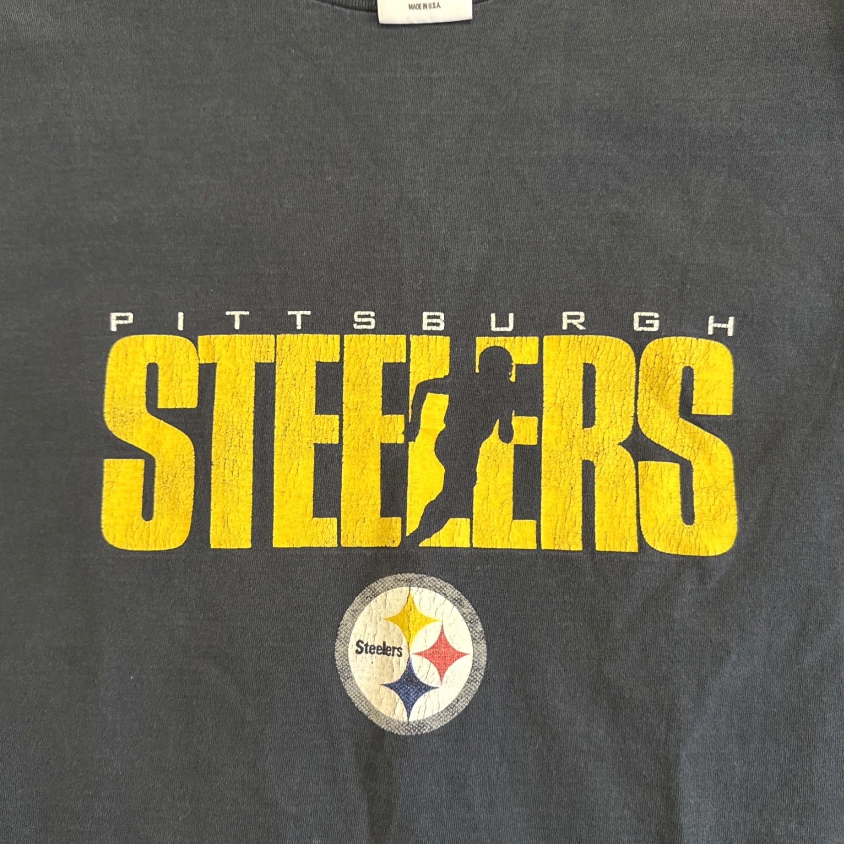 Logo Athletic VINTAGE Logo Athletic Pittsburgh Steelers NFL Men’s Long Sleeve T-Shirt XL BLACK 90s Logo Athletic Mens Long Sleeve Tee Size US XL / EU 56 / 4 - 5 Thumbnail