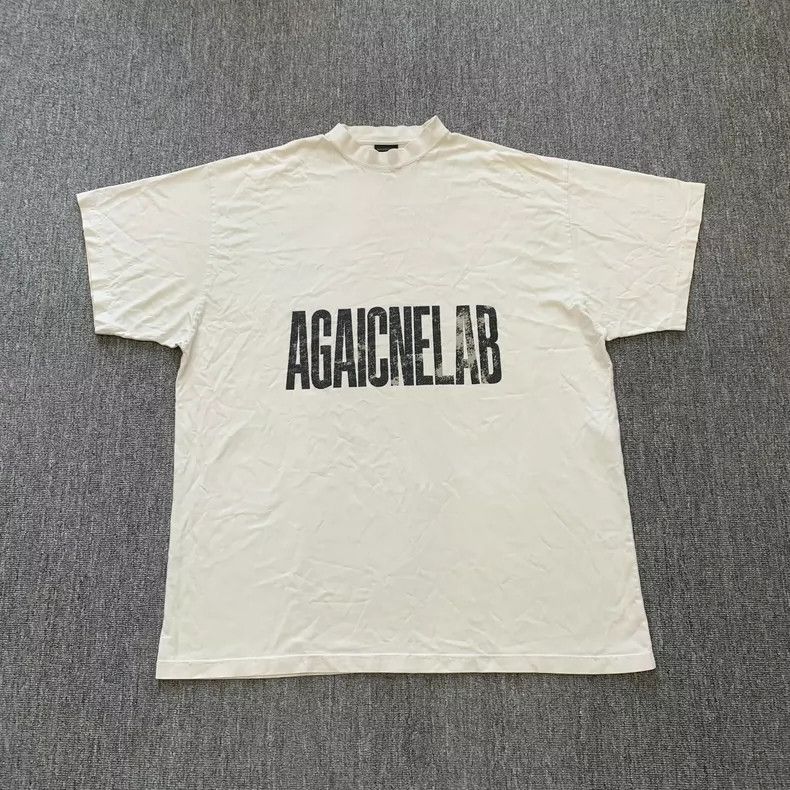 Balenciaga Balenciaga White mirror image flip logo short sleeve Size US XL / EU 56 / 4 - 1 Thumbnail