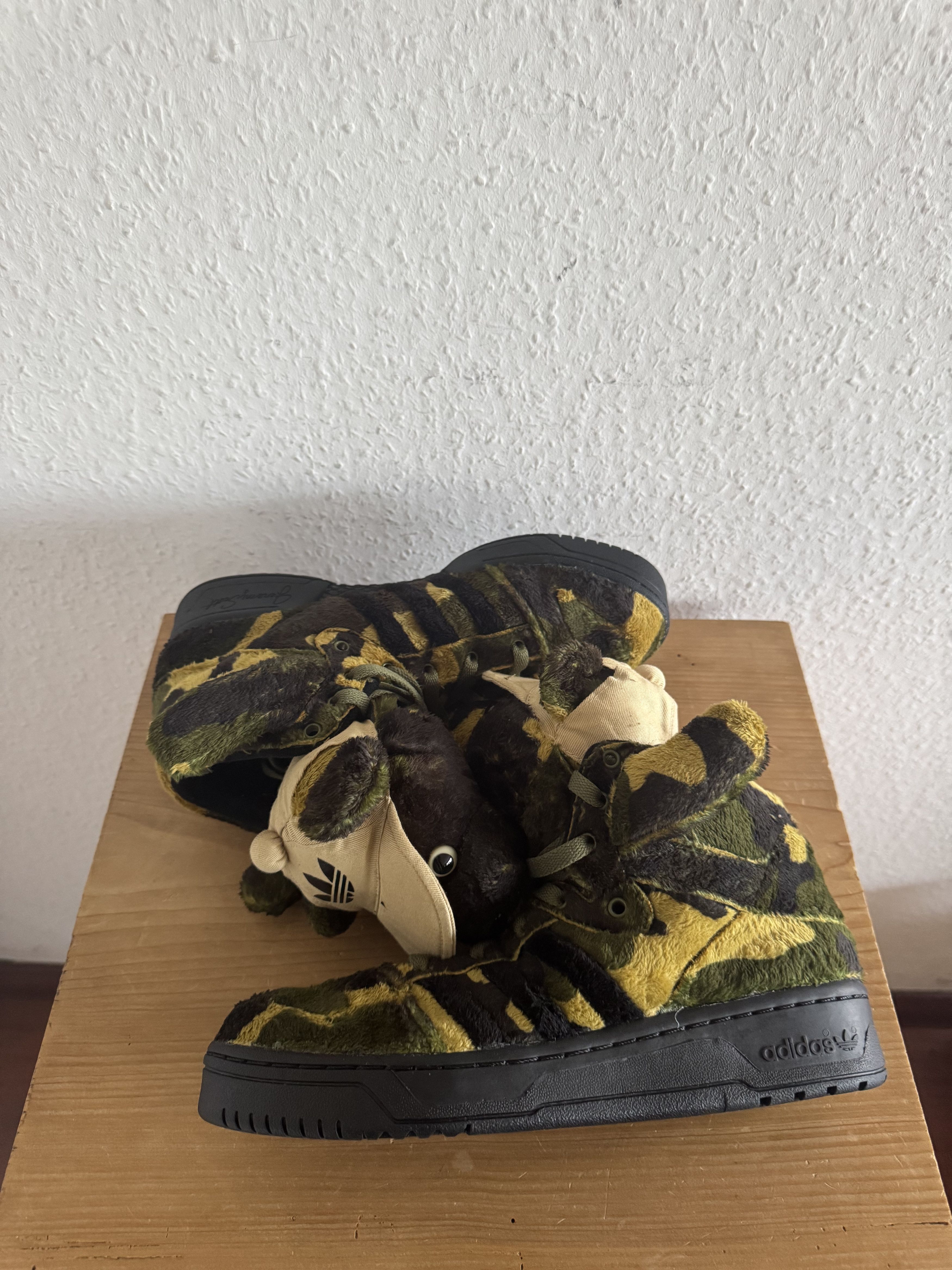 Adidas × Jeremy Scott JS Camo Teddy Bear High Top Sneakers Size US 8 / EU 41 - 7 Thumbnail