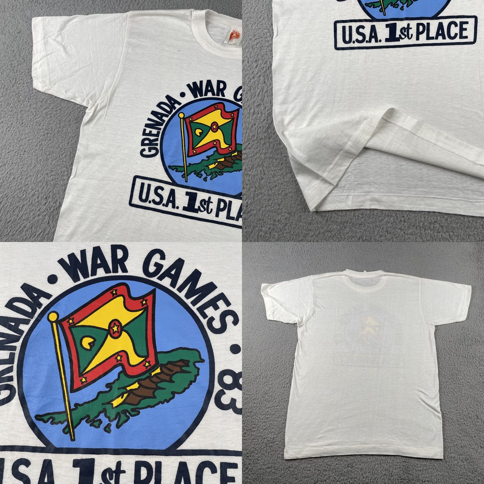 Vintage VINTAGE Texas Tops T Shirt XL Single Stitch Grenada War Games 1983 USA 1st Place 80s Mens Size US XL / EU 56 / 4 - 8 Thumbnail