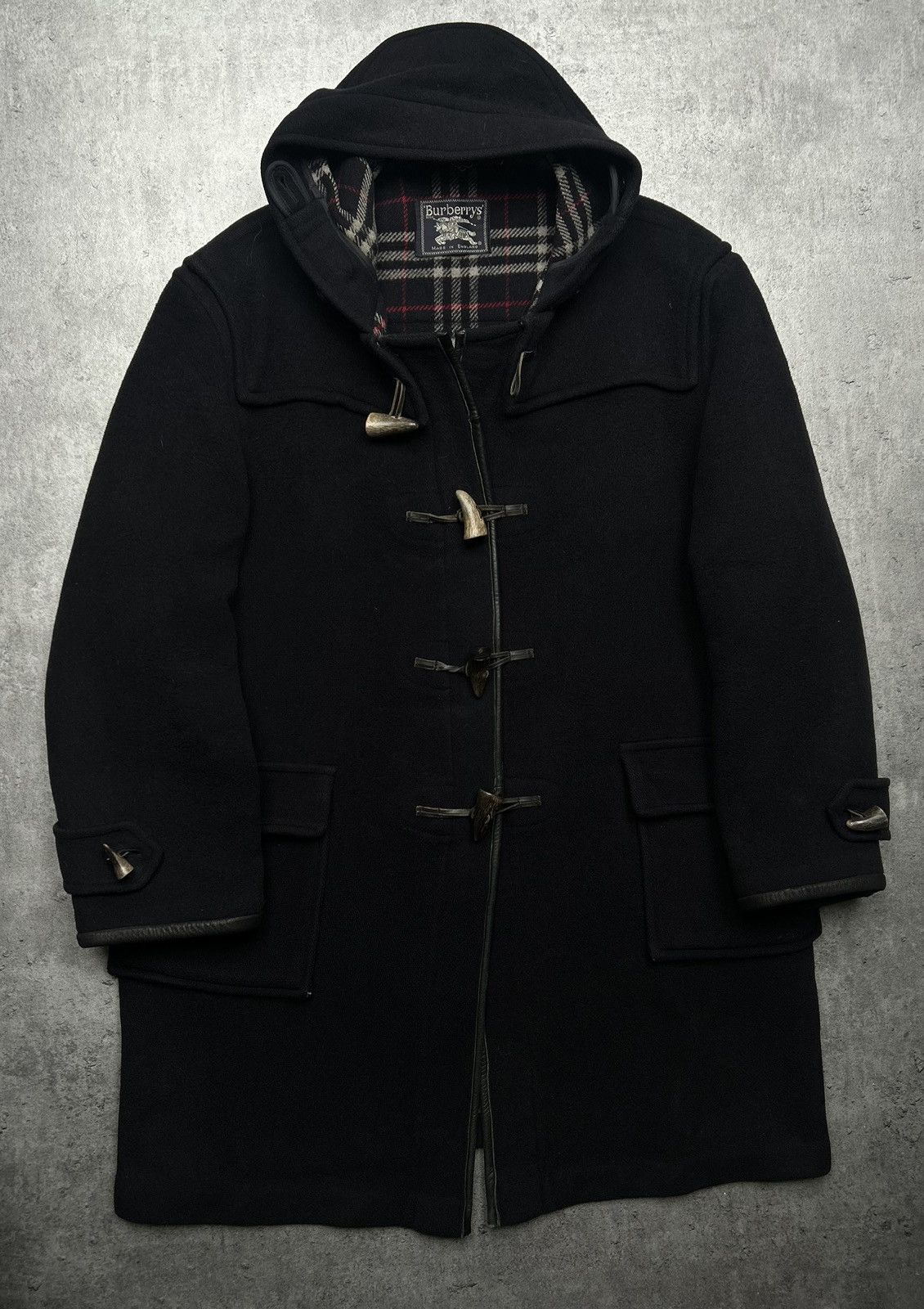 Burberry Vintage Burberry 100% Wool Duffle Coat Size US XL / EU 56 / 4 - 1 Thumbnail