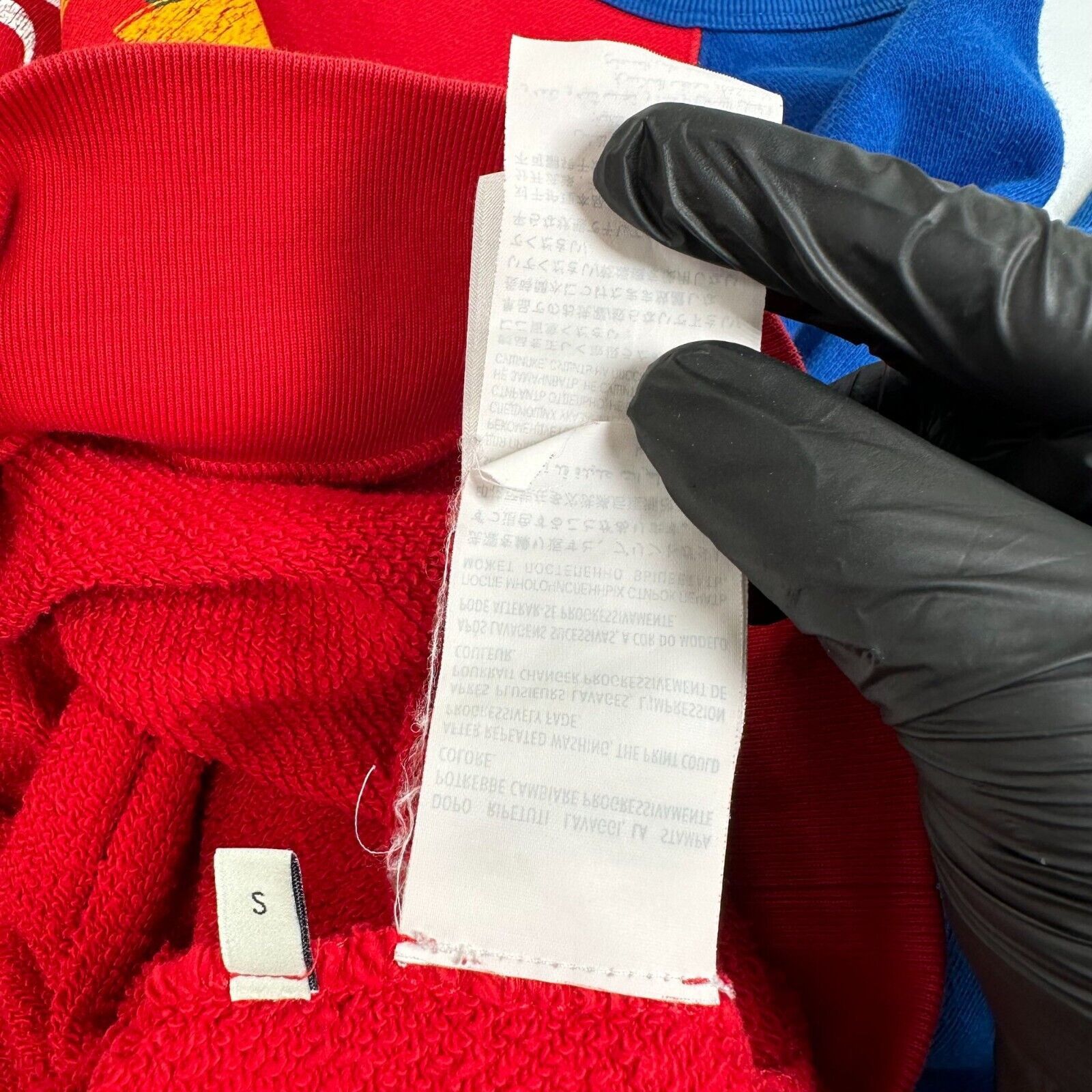 Gucci Gucci Size S Sweatshirt Red Blue Cotton Jersey Logo Print Size US S / EU 44-46 / 1 - 9 Thumbnail