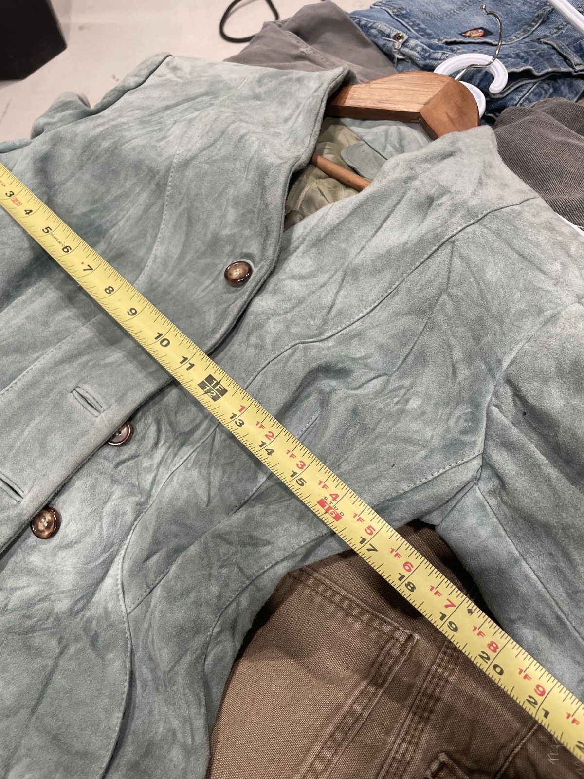 Louis Vuitton × Trussardi trussardi Collezione Pelle Suede Fitted Jacket Size M / US 6-8 / IT 42-44 - 5 Thumbnail