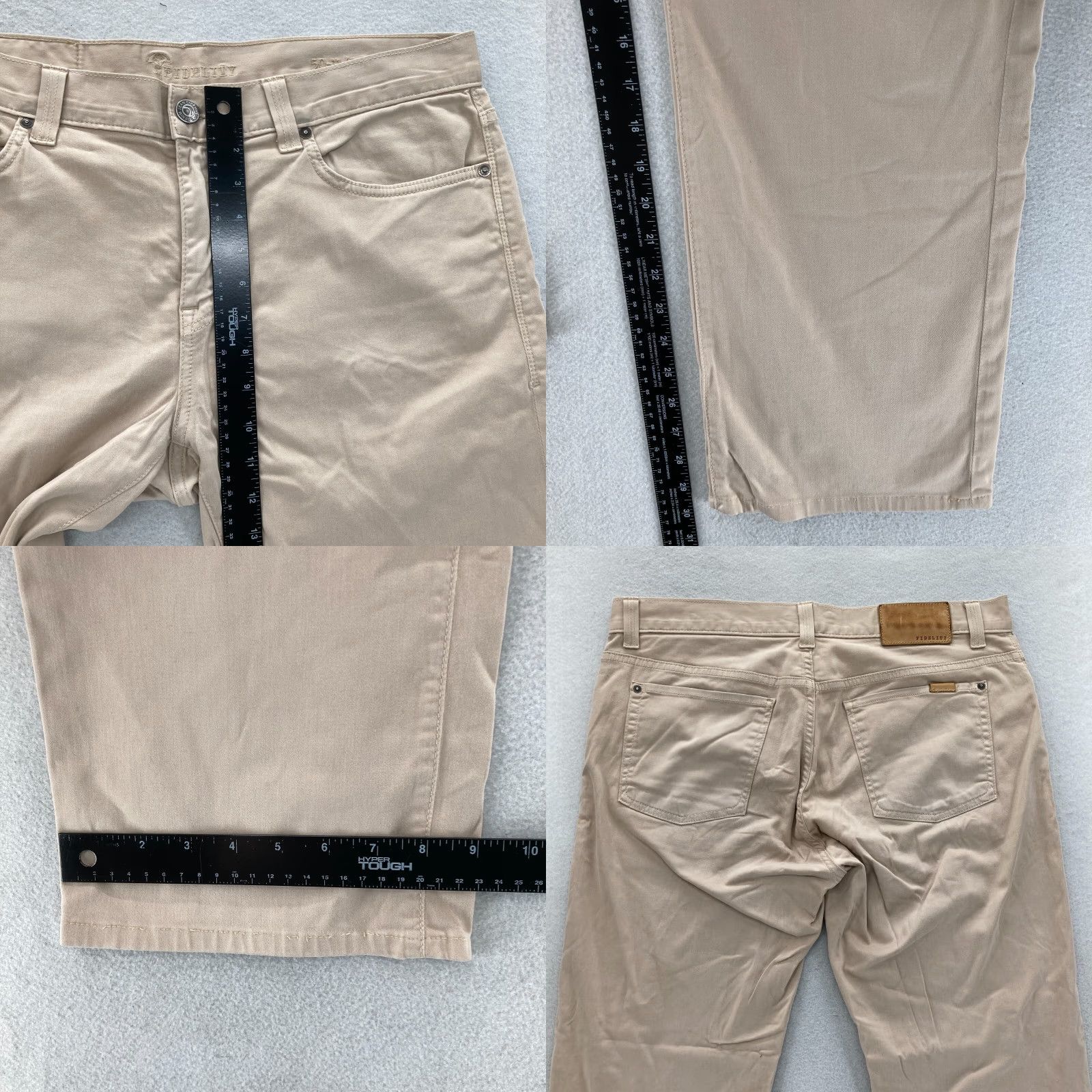 Vintage Fidelity Denim 50-11 5-Pocket Pants Mens 36x30 Straight Leg Havana Twill Stretch Size US 36 / EU 52 - 8 Thumbnail