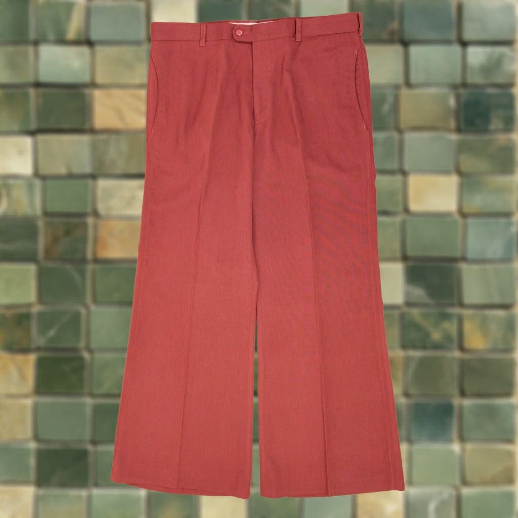 Levi's VINTAGE Levi's 70s Pants Flare Disco Brick Red Mens 36x29.5 Size US 36 / EU 52 - 1 Thumbnail