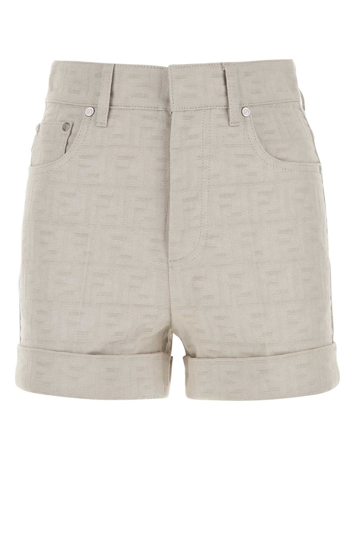image of Fendi Sand Denim Shorts in Beige O Tan, Women's (Size 27)
