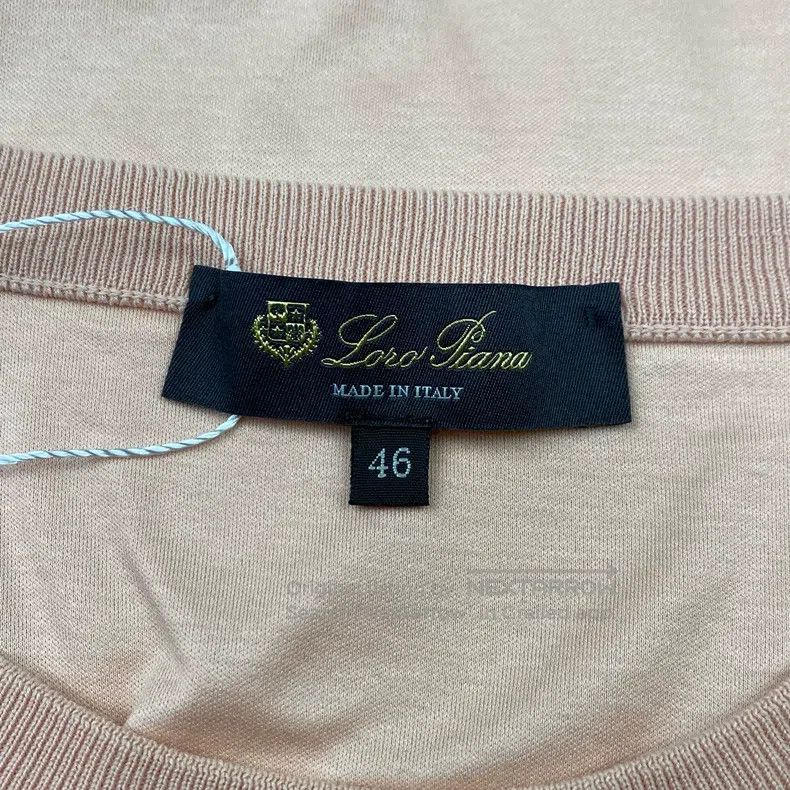 Loro Piana Loro Piana Light Pink Badge Embroidered Round Neck Short S Size M / US 6-8 / IT 42-44 - 4 Thumbnail
