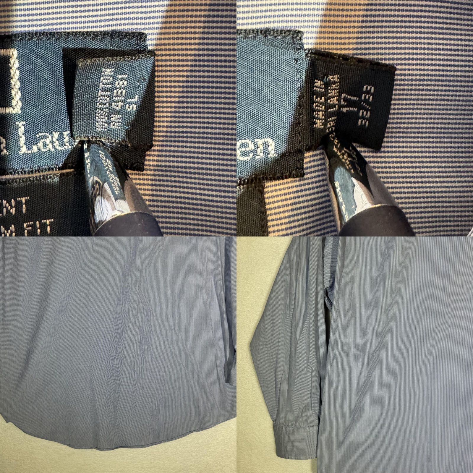 Polo Ralph Lauren VINTAGE Polo Ralph Lauren Shirt Mens 17 32/33 Blue Stripe Regent Custom Fit Button Down Size US XL / EU 56 / 4 - 8 Thumbnail