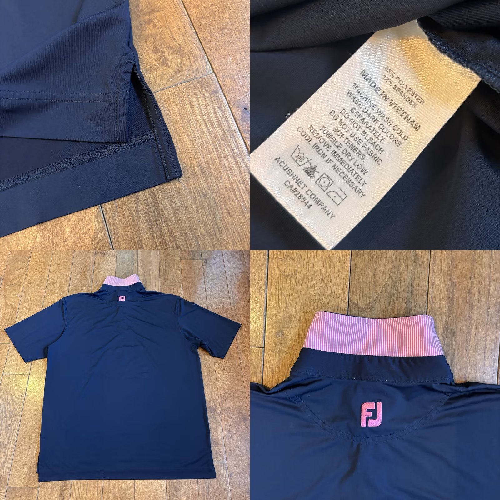 Footjoy Mens Footjoy Golf Polo Shirt Grandfather Mountain Golf Club Blue Pink XL Size US XL / EU 56 / 4 - 8 Thumbnail