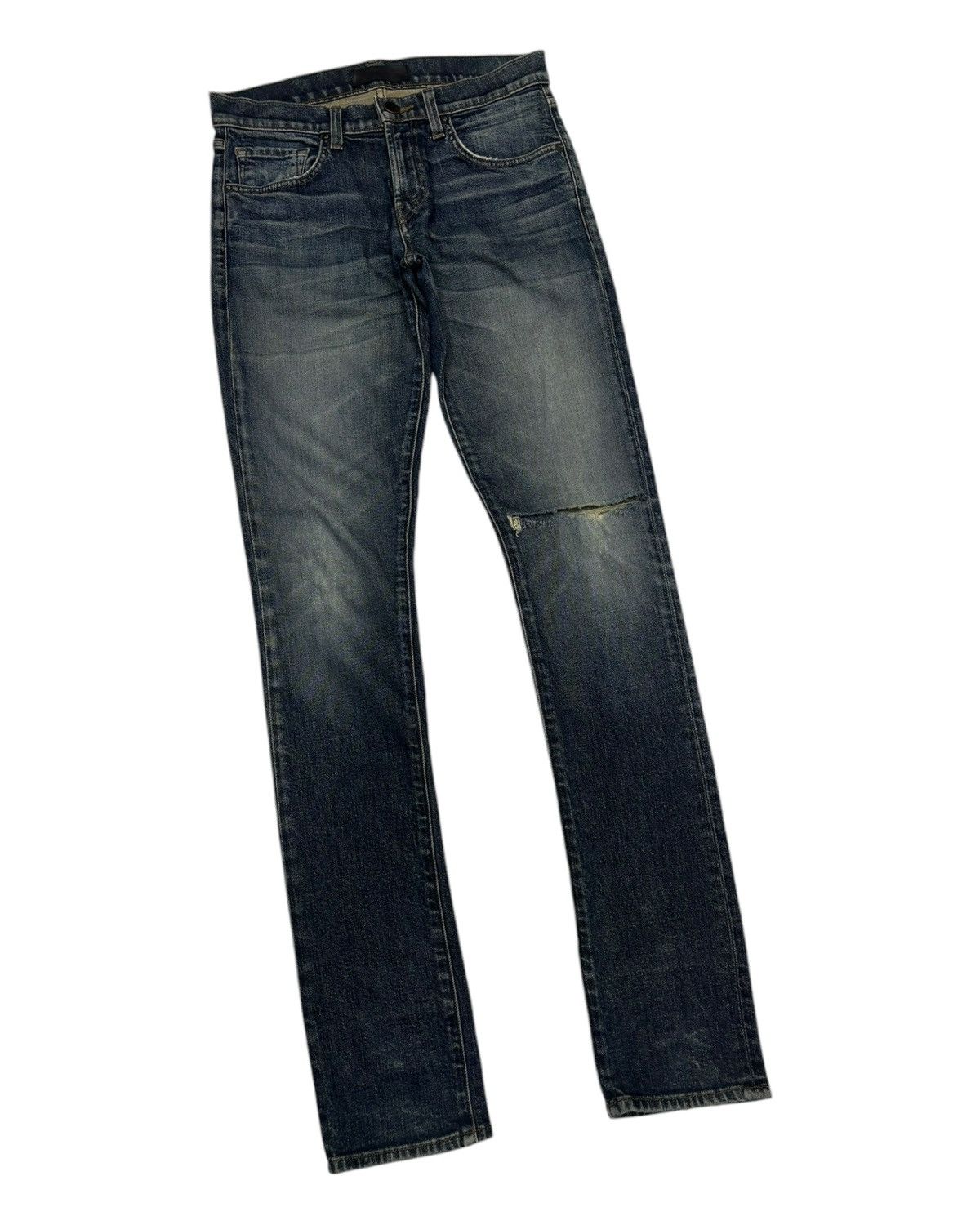 If Six Was Nine J Brand Indigo Distressed Denim Jeans Size US 30 / EU 46 - 5 Thumbnail