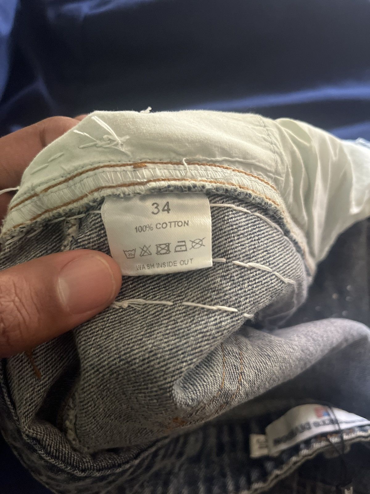 Vale Vale Rhinestone baggy Denim Size US 34 / EU 50 - 5 Thumbnail