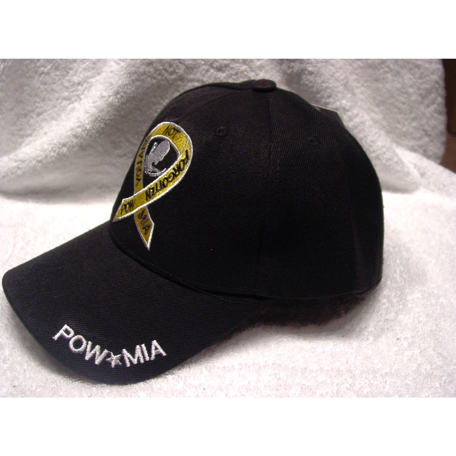 Vintage VINTAGE POW MIA Baseball Cap Men's Adjustable Black Patriotic 90s Cap Size ONE SIZE - 2 Thumbnail