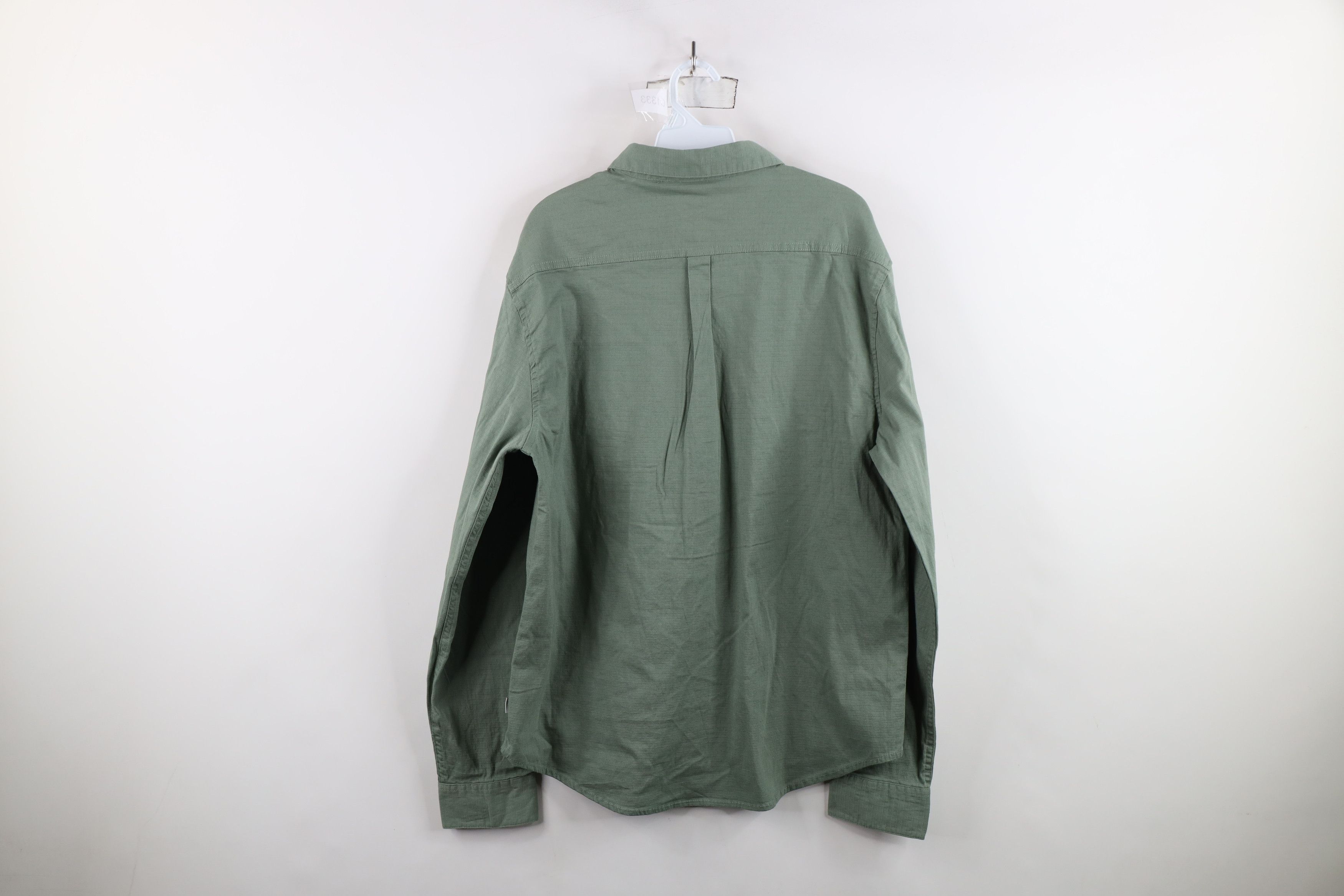 Onia × Vintage Onia Terrain Ripstop Collared Button Shirt Green Cotton Size US L / EU 52-54 / 3 - 11 Thumbnail