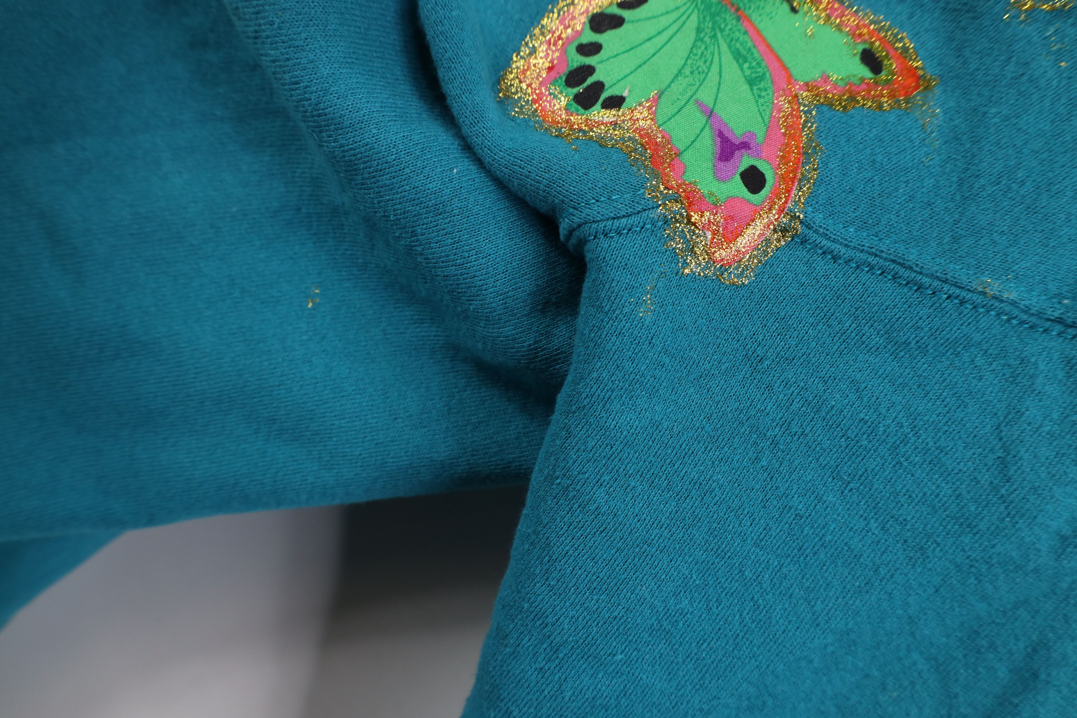 Vintage Vintage 90s Streetwear Butterfly Crewneck Sweatshirt USA Size XL / US 12-14 / IT 48-50 - 7 Thumbnail
