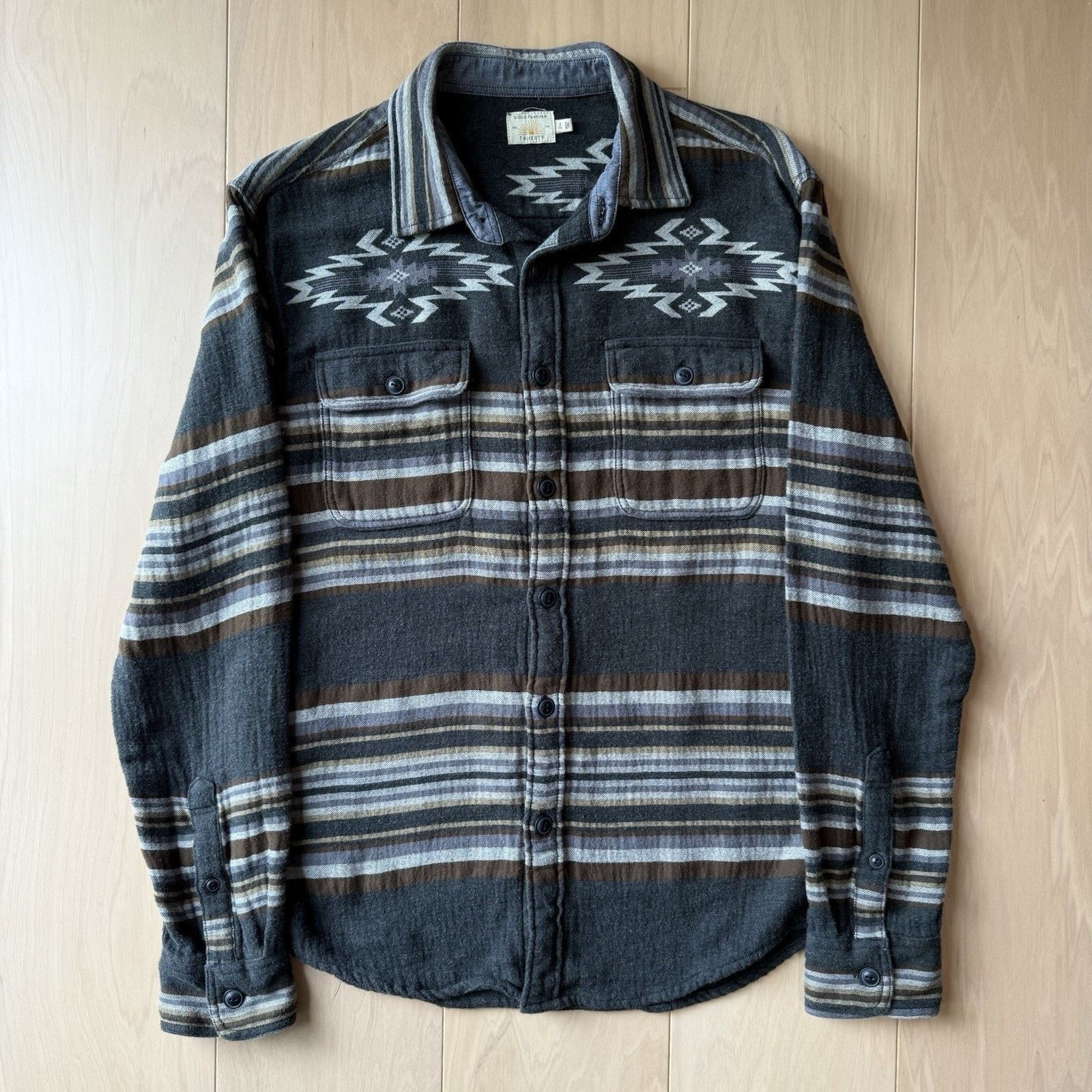 Faherty Faherty Doug Good Feather Canyon Shirt S Multicolor Argyle Size US S / EU 44-46 / 1 - 2 Thumbnail