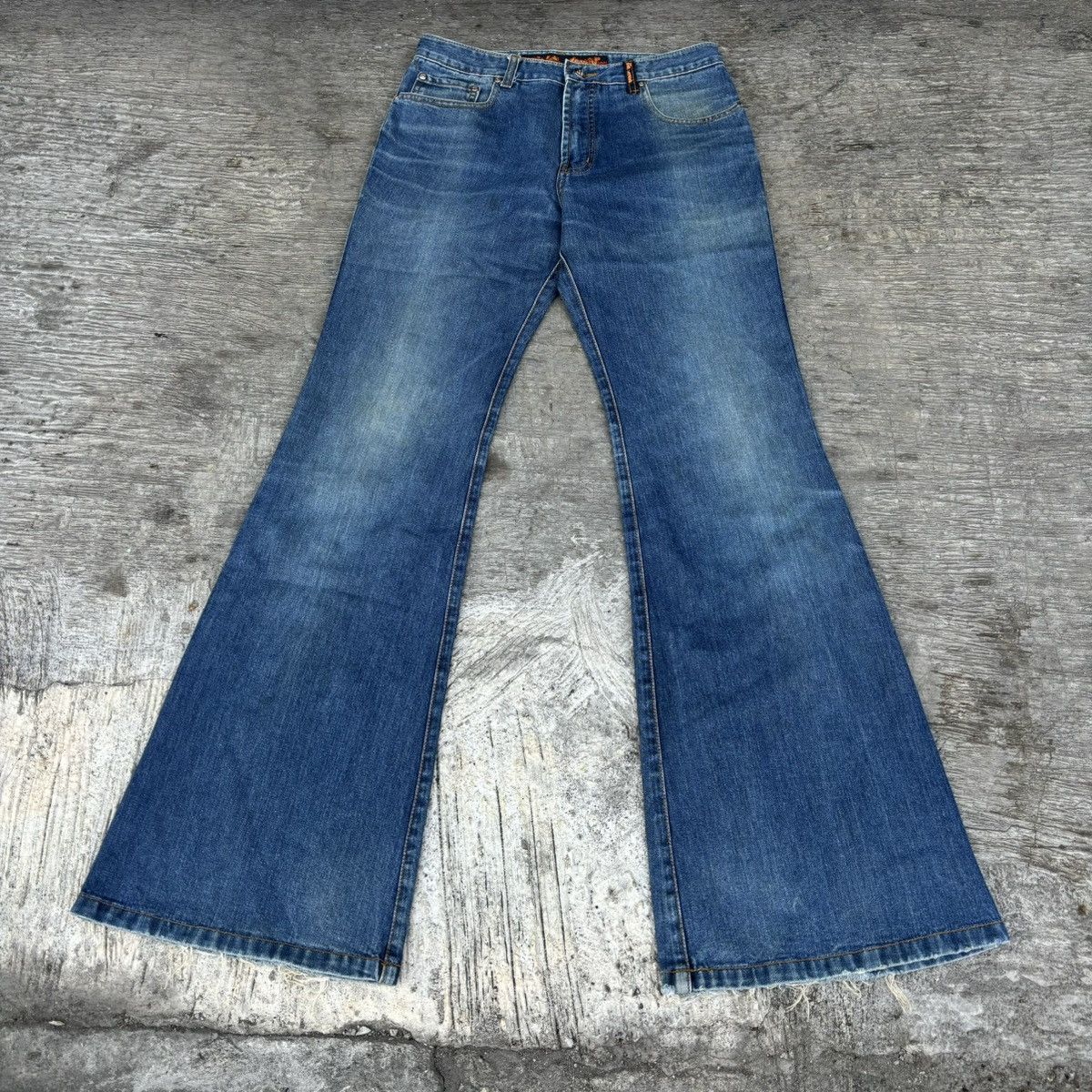 If Six Was Nine × Japanese Brand × Le Grande Bleu (L.G.B.) Gorrila Flare vintage blue seawash bootcut jeans Size US 30 / EU 46 - 1 Thumbnail
