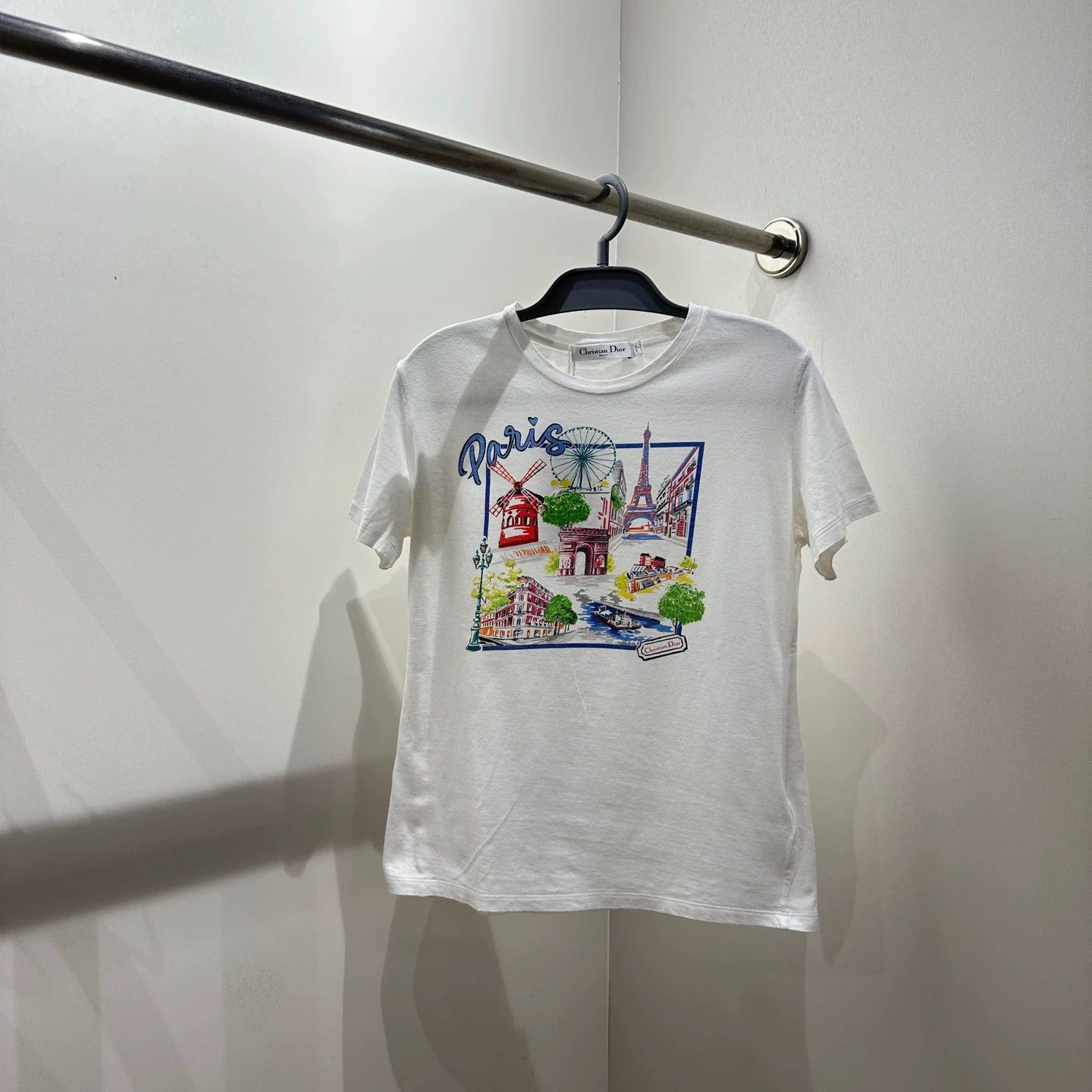 Christian Dior Monsieur Dior mar559 colorful Paris short sleeve tee S Size S / US 4 / IT 40 - 1 Thumbnail