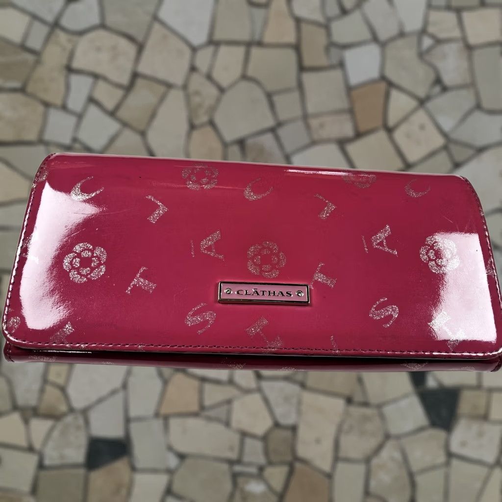 Vintage Signature Clathas Wallet Long Pink Women Full Size Long Wallet Pink Size ONE SIZE - 1 Thumbnail
