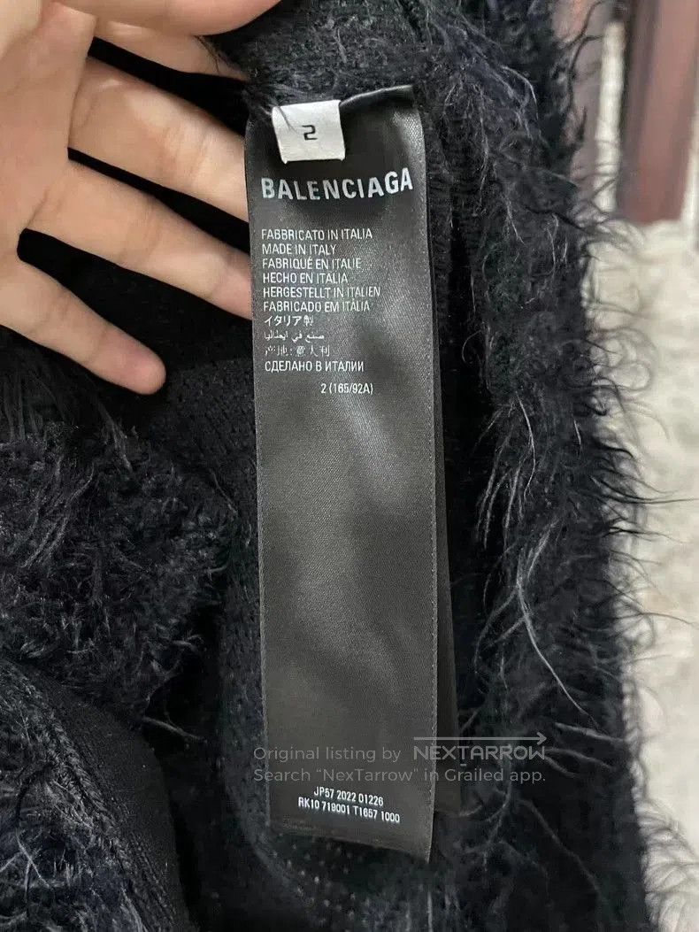 Balenciaga Balenciaga Black Mohair Hooded Cardigan. Size US S / EU 44-46 / 1 - 6 Thumbnail