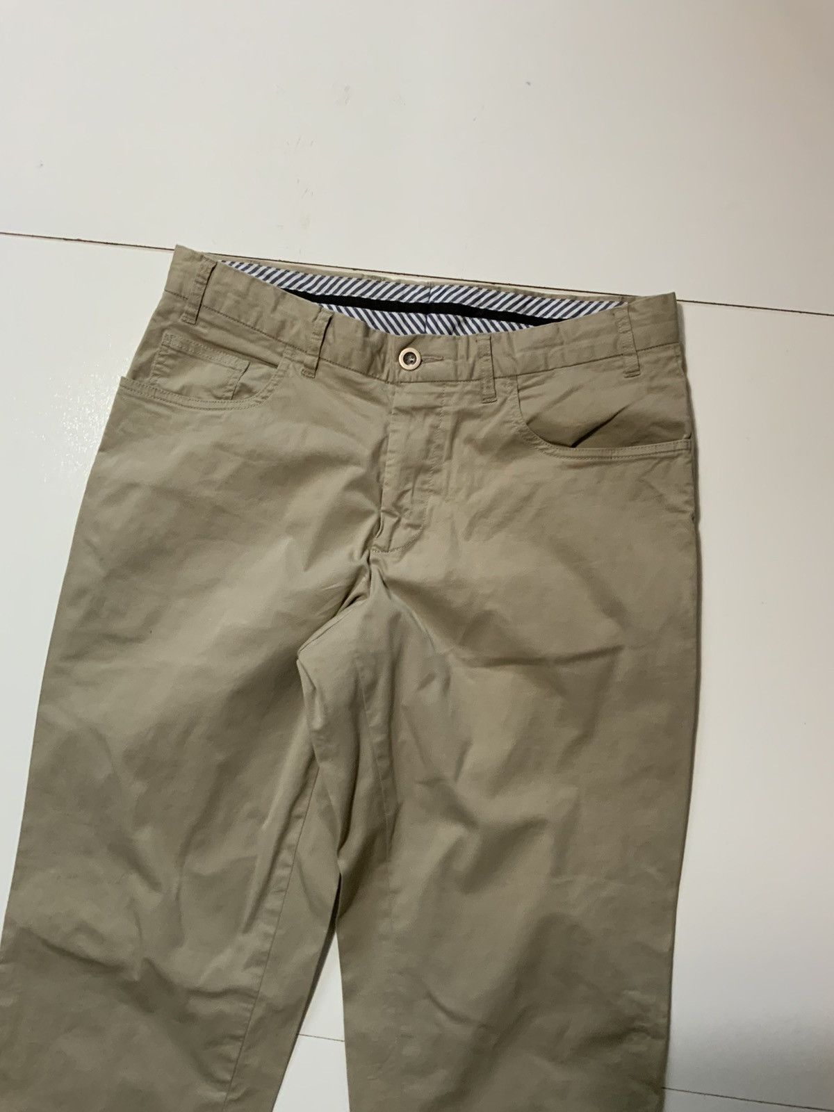 Designer Dekko Mode Khaki Tan Classic Five Pocket Chino Pants Size US 32 / EU 48 - 5 Thumbnail