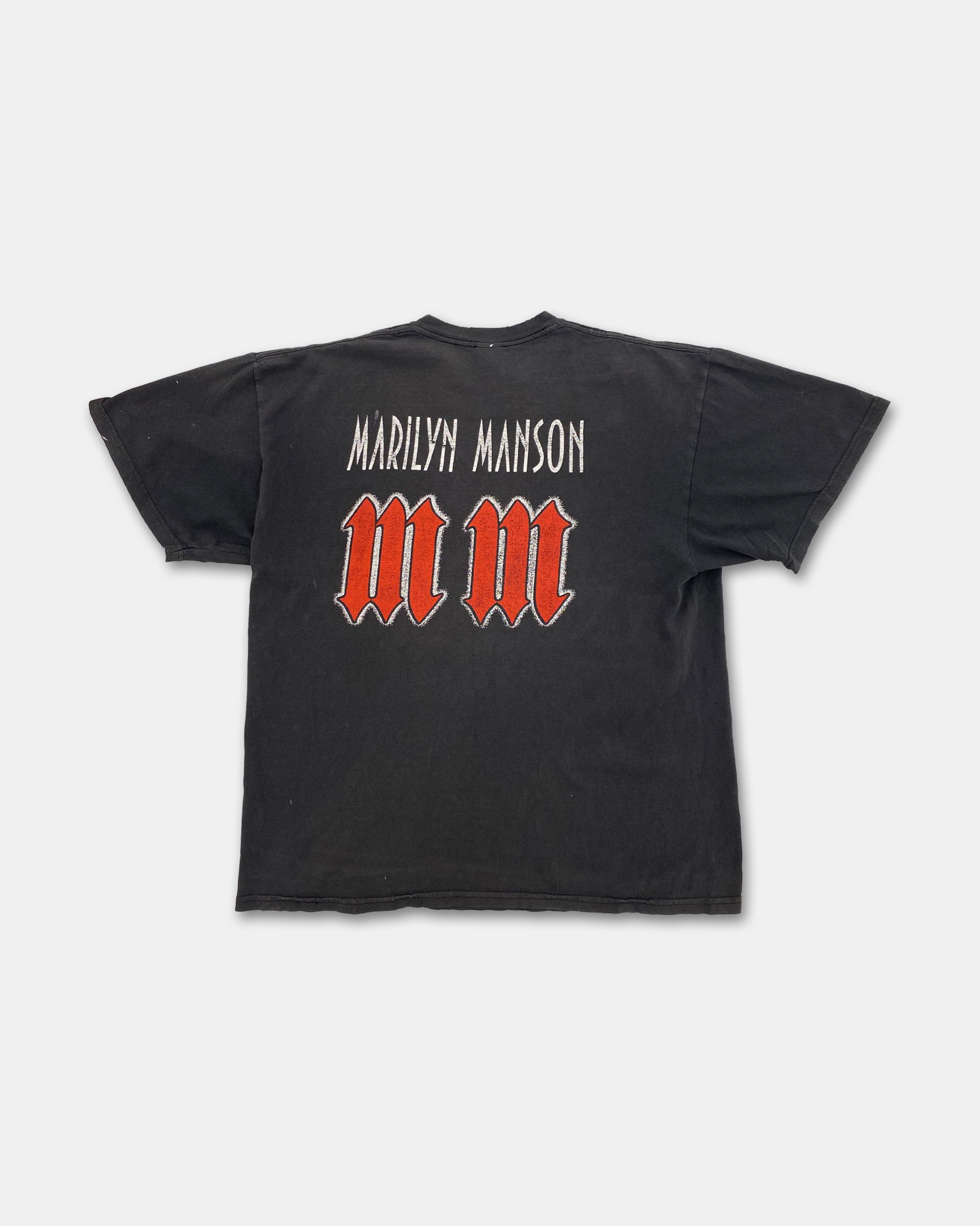 Vintage Marilyn Manson 2000s Trashed Band T-Shirt Size US XL / EU 56 / 4 - 2 Thumbnail