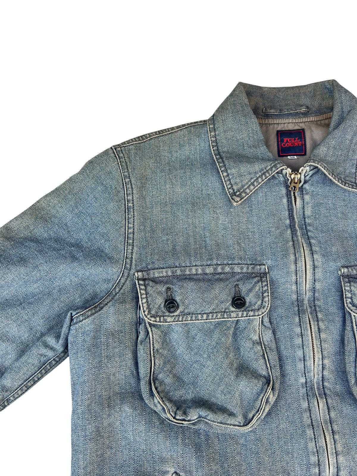 Full Count & Co. × Vintage Vintage Full Count Dirty Mud HBT Denim Jacket Lined Size US M / EU 48-50 / 2 - 7 Thumbnail