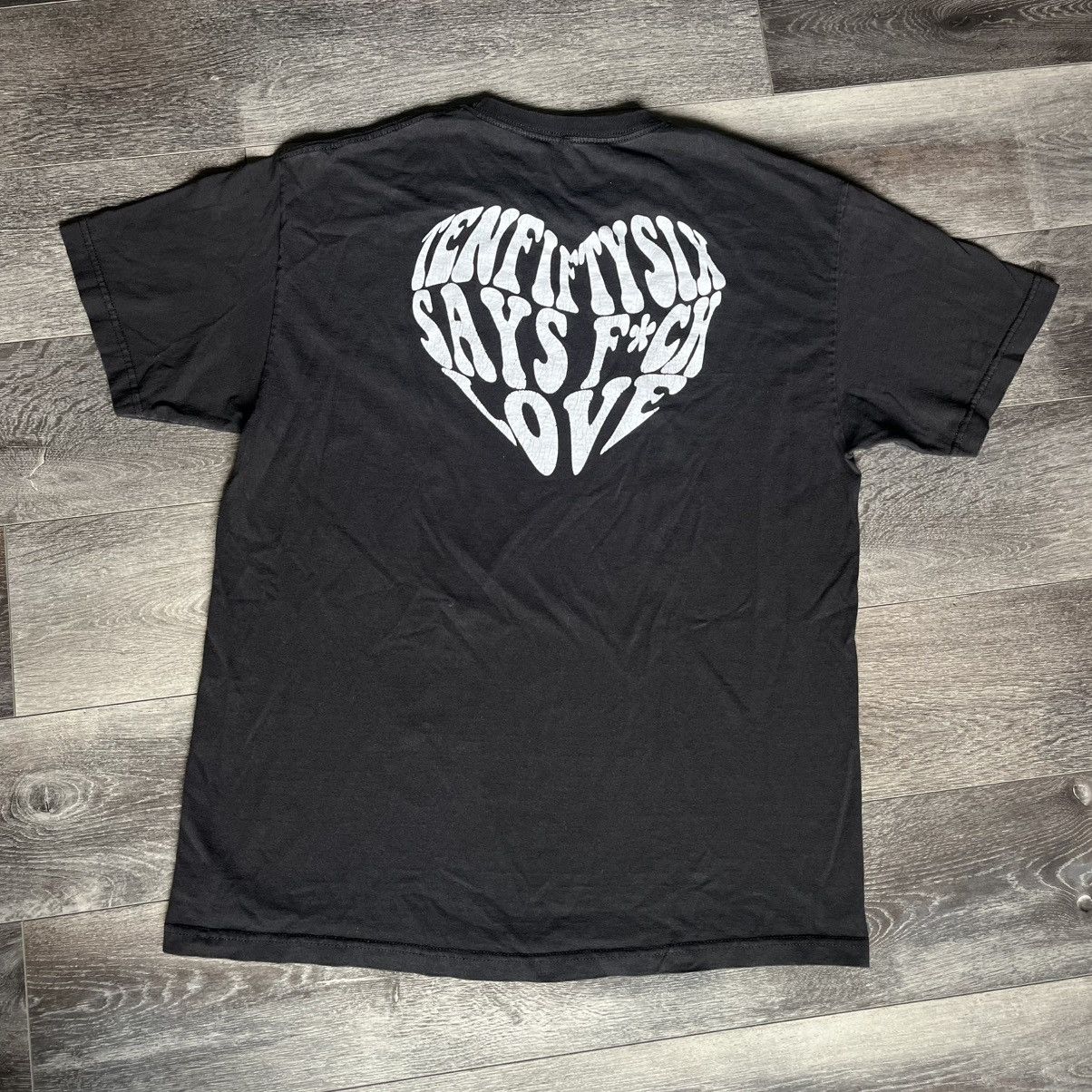 Band Tees Ten56 Ten Fixty Six Says Fuck Love Heart Band Graphic Tee Size US XL / EU 56 / 4 - 1 Thumbnail
