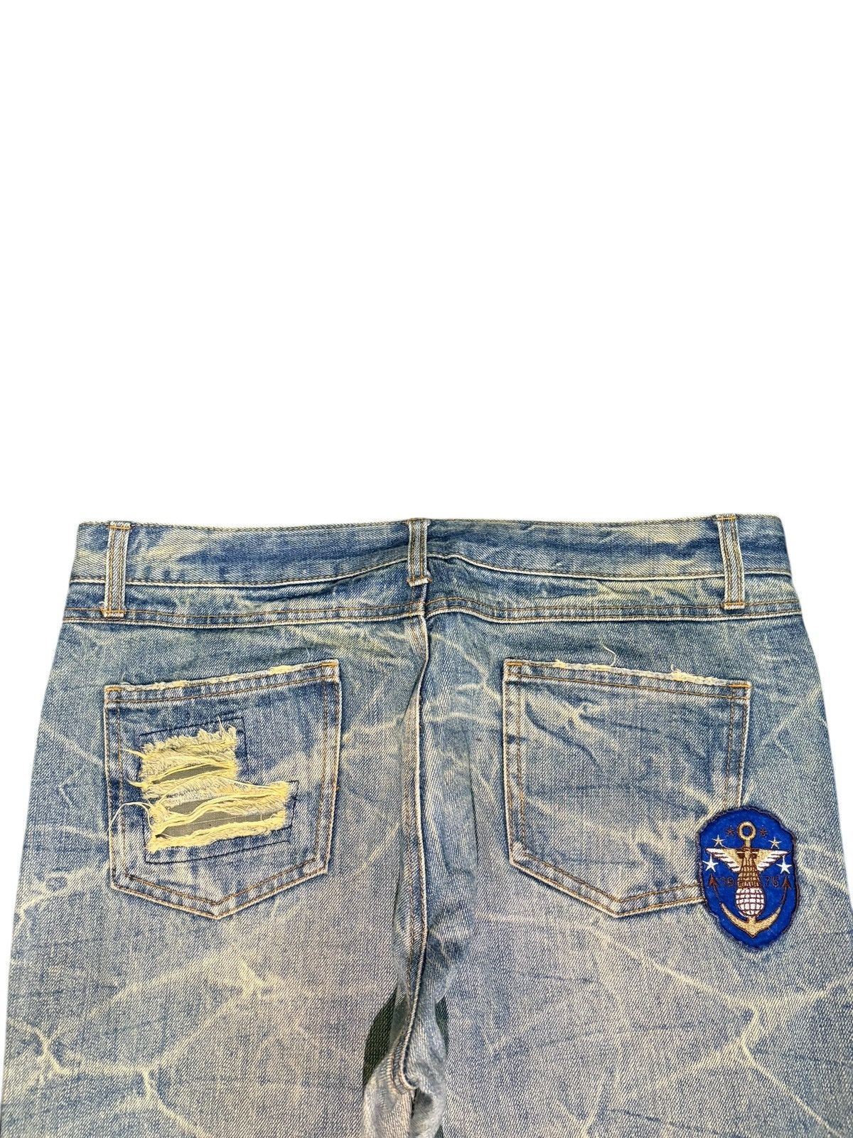 Diesel Vintage Japanese Brand Rusty Wash Patch Distress Jeans Size 34" / US 12 / IT 48 - 4 Thumbnail