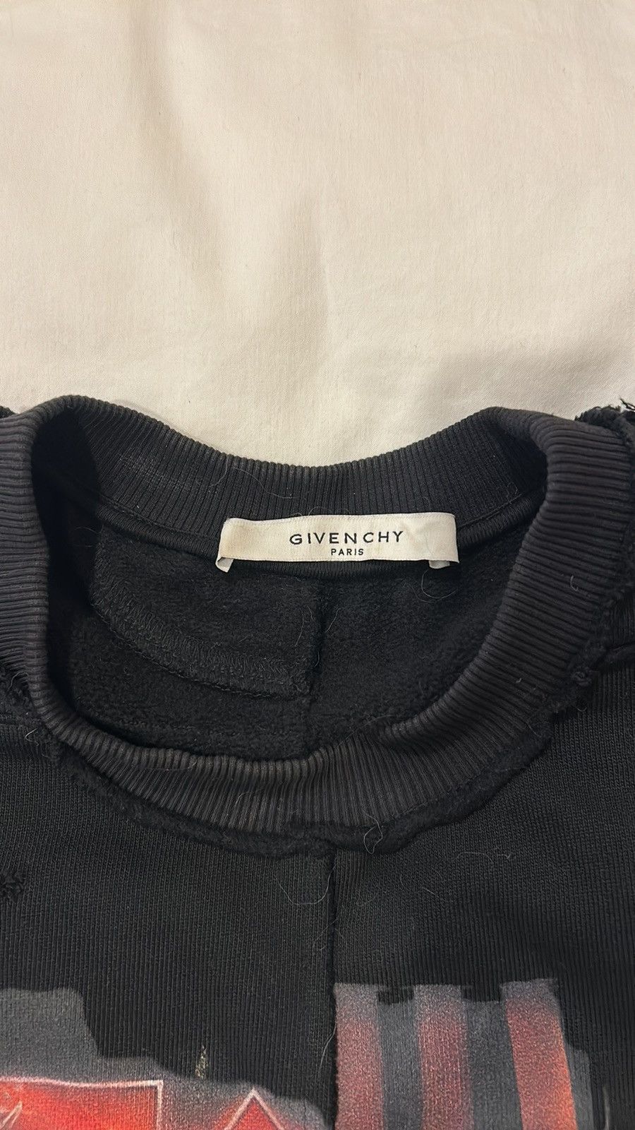 Givenchy Oversized Distressed Metal Crewneck