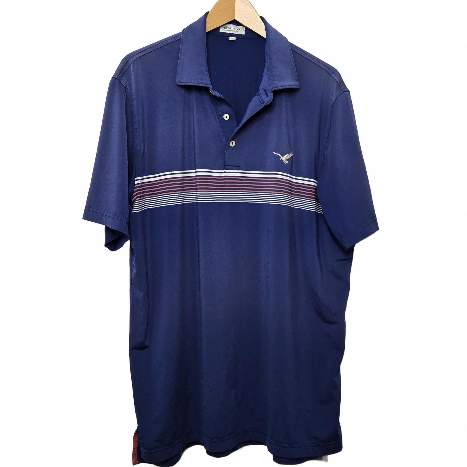 Peter Millar Peter Millar Polo Men Large Golf Blue Stripe Summer Comfort Size US L / EU 52-54 / 3 - 1 Thumbnail