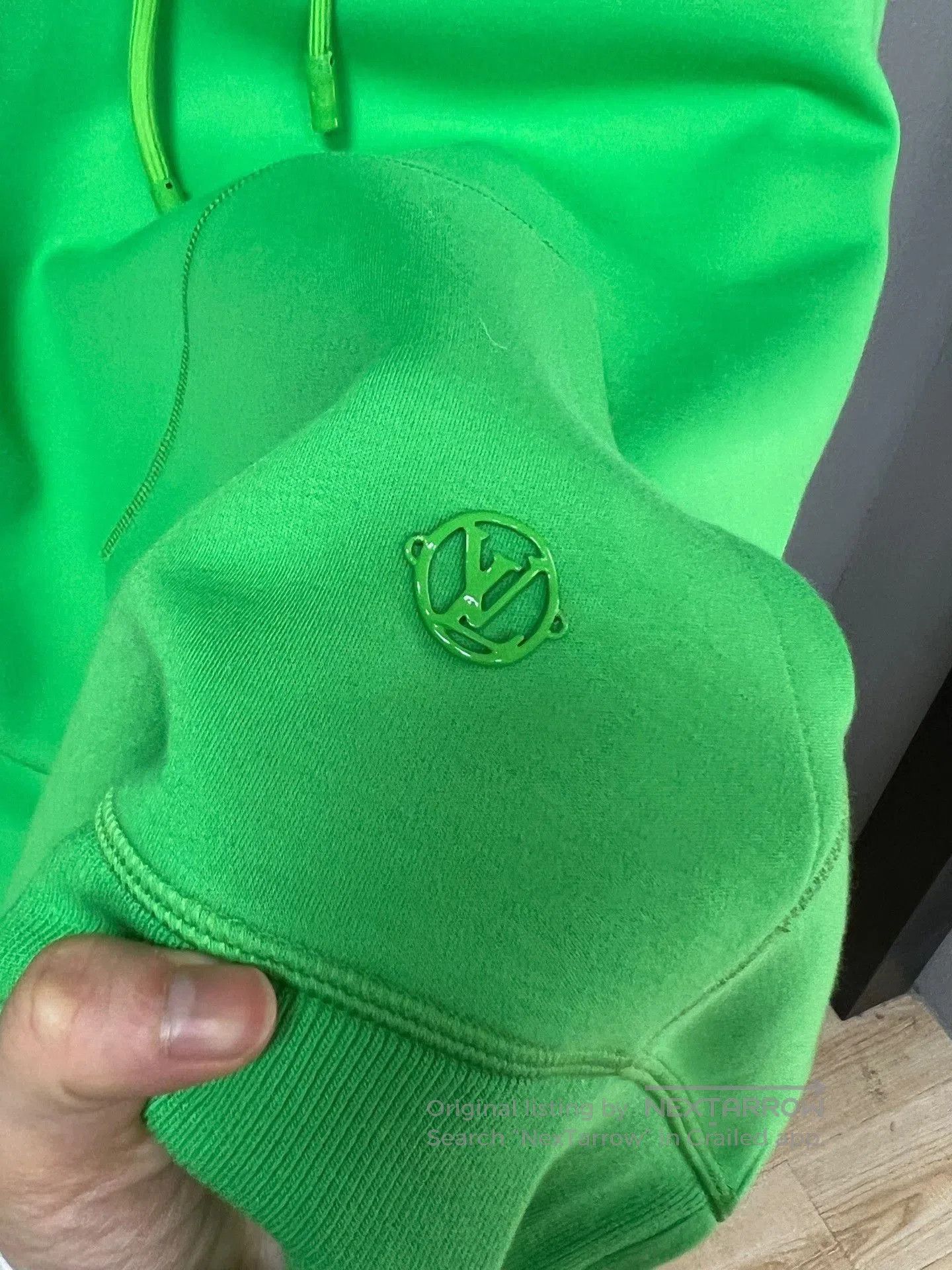 Louis Vuitton Louis Vuitton Green Logo Drawstring Hoodie. Size US XXL / EU 58 / 5 - 3 Thumbnail