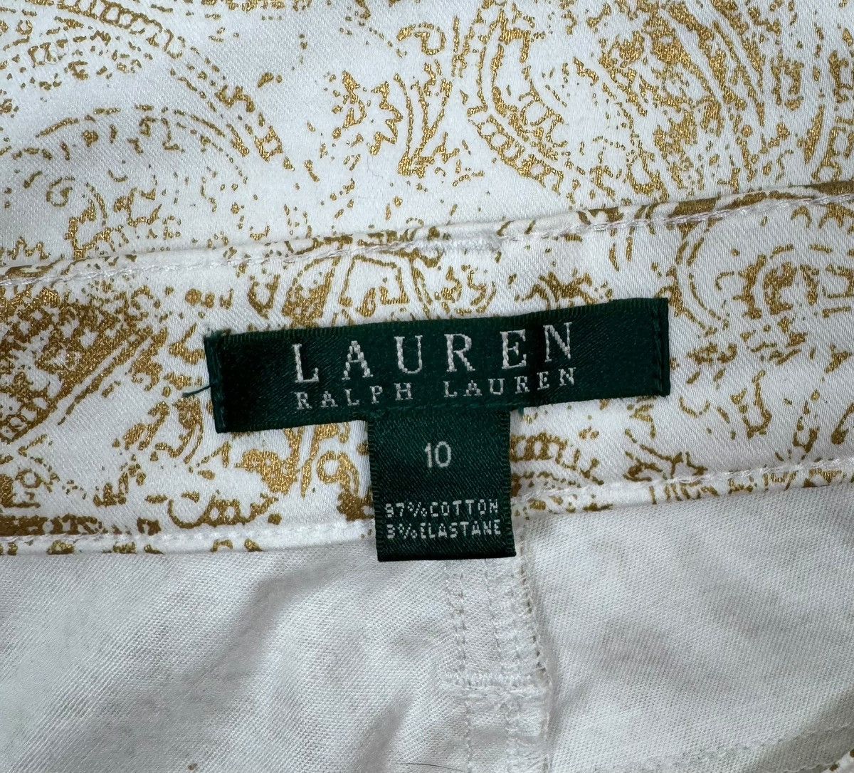 Lauren Ralph Lauren Lauren Ralph Lauren Chino Pants Gold Paisley Printed size 10 Size 32" / US 10 / IT 46 - 13 Thumbnail
